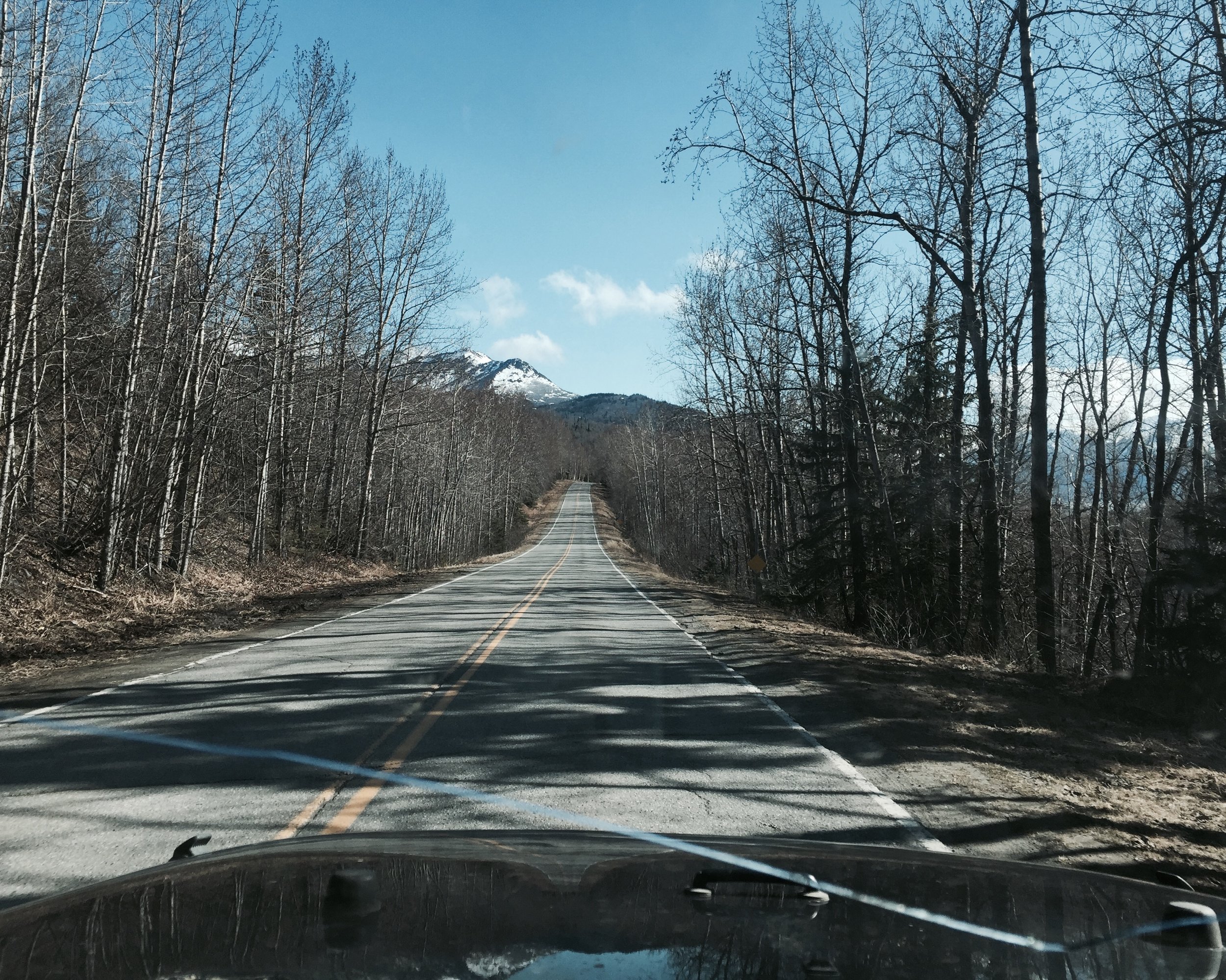 On my way to Anchorage, Alaska.