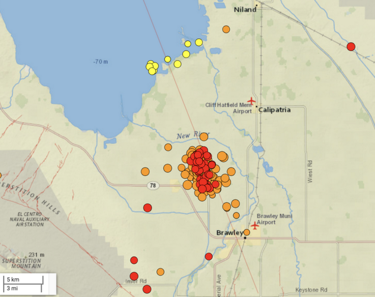 More than 600 earthquakes swarm California. 