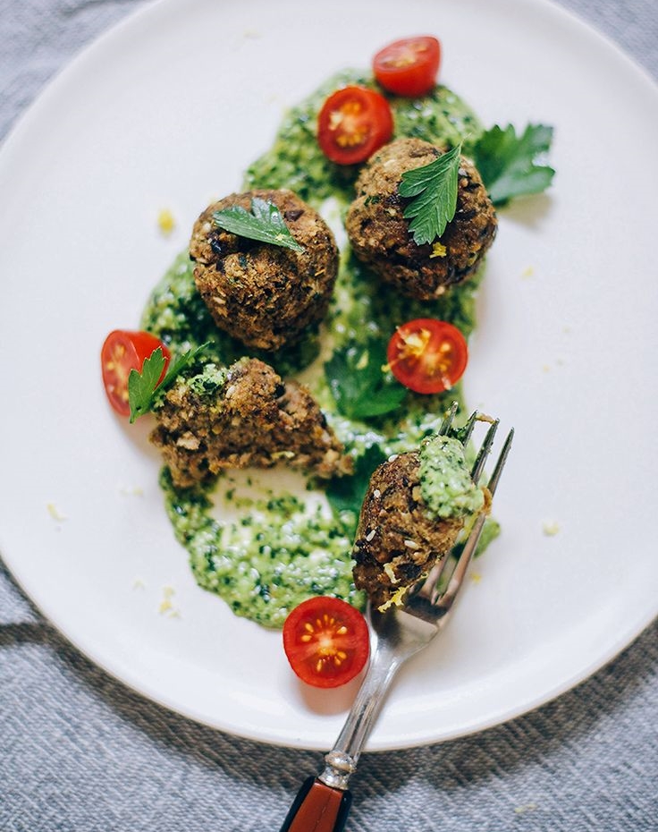 Eggplant meatballs by The First Mess for Both SIdes Buttered's food x fashion 