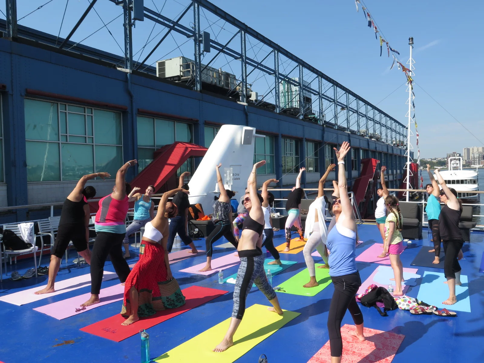 Taught yoga on The Spirit of New York, Hudson Cruises