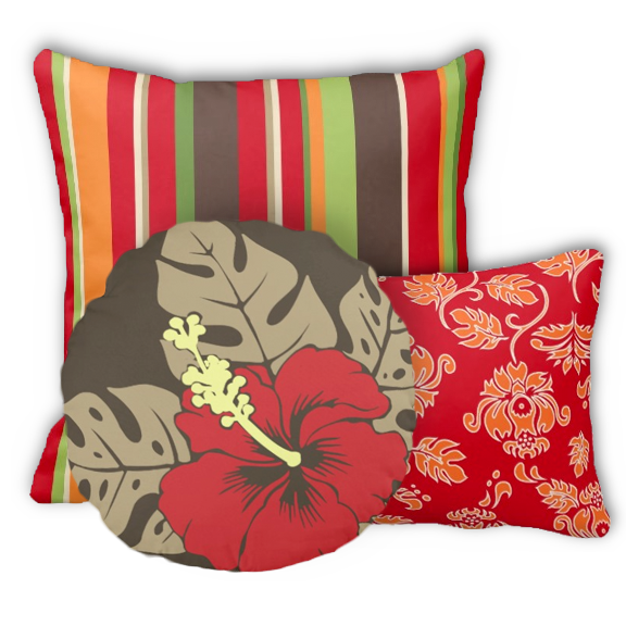 Hawaiian Tropical Decorative Pillows Throws And Blankets