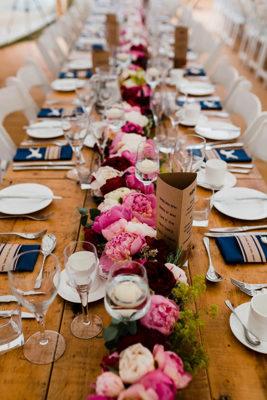 Peony table centres
