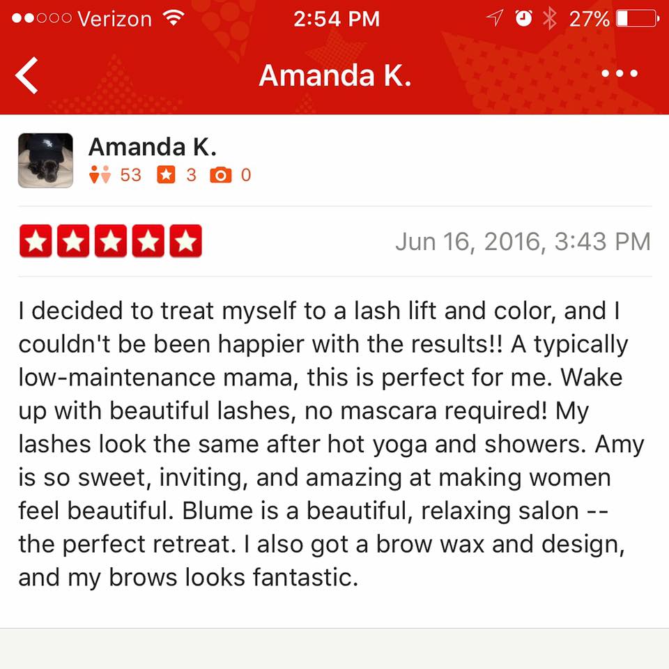 Thanks for yelping us Amanda! It was so fun having you in the salon!!! Our clients truly make our world go round ❤️ Blume blumebeauties hair.jpg