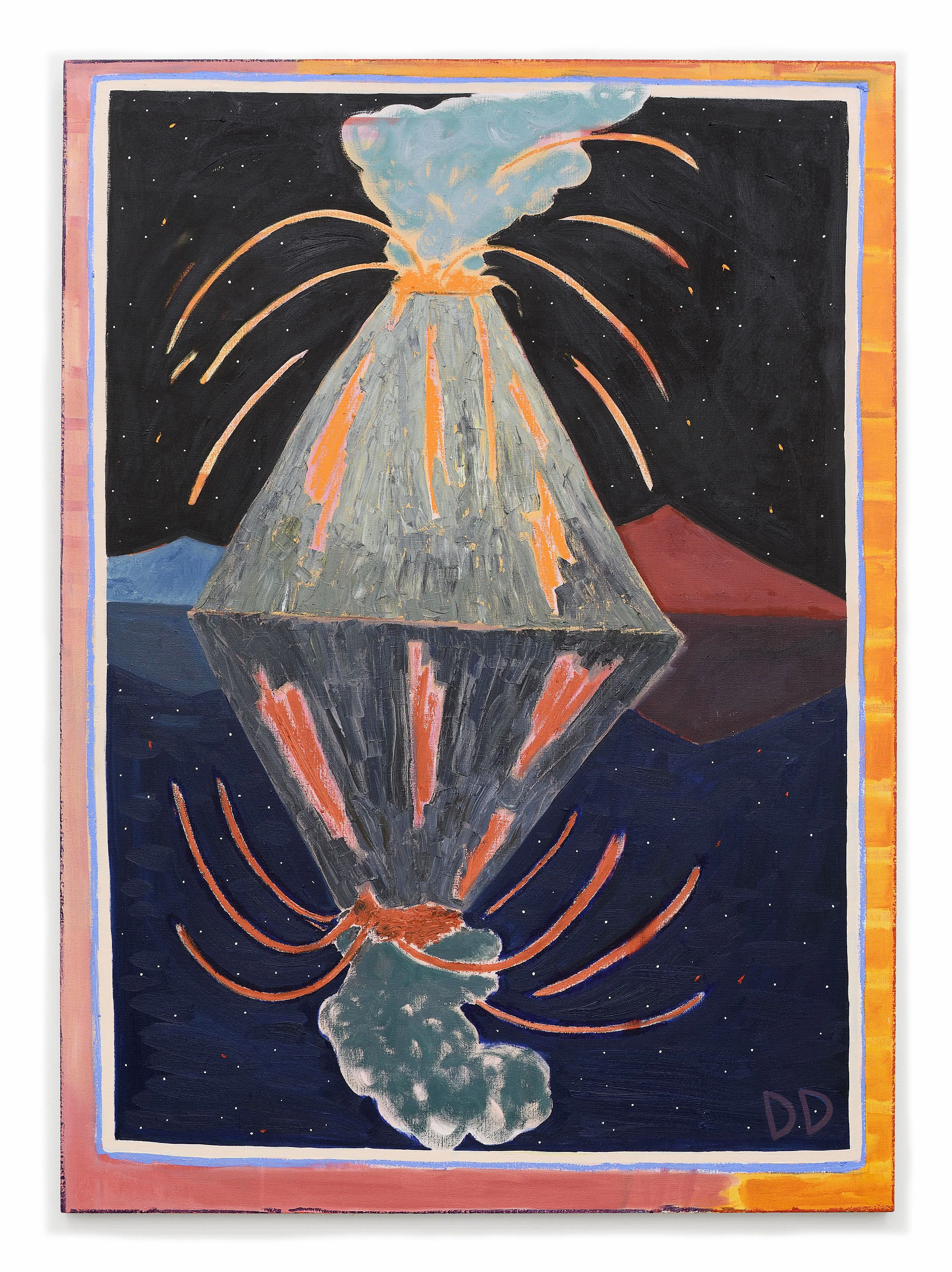 Underwater Cinder Cone Oil on Flax 130 x 180 cm 2017