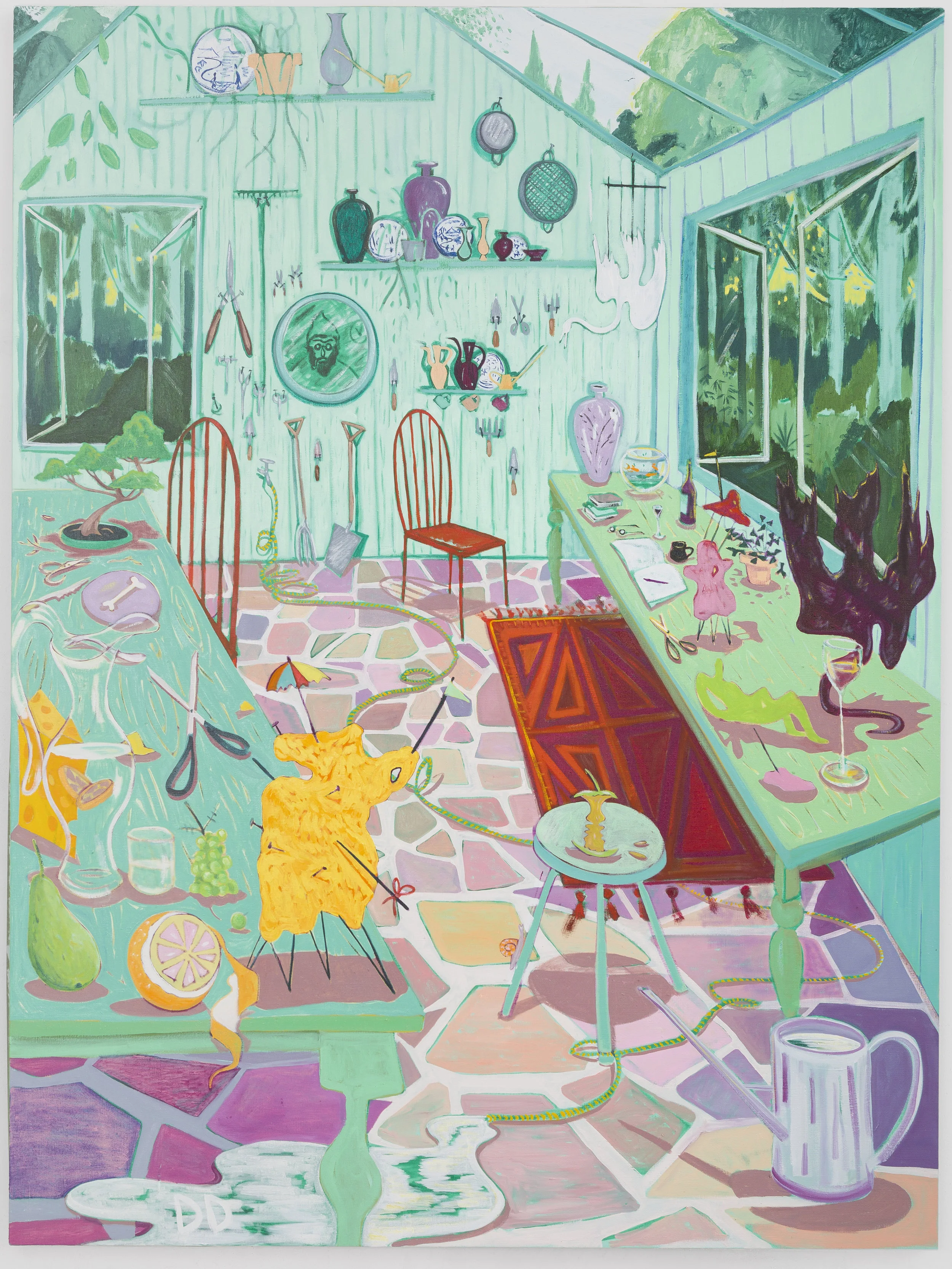 Garden Studio 1 Oil on Flax 150 x 200 cm 2018