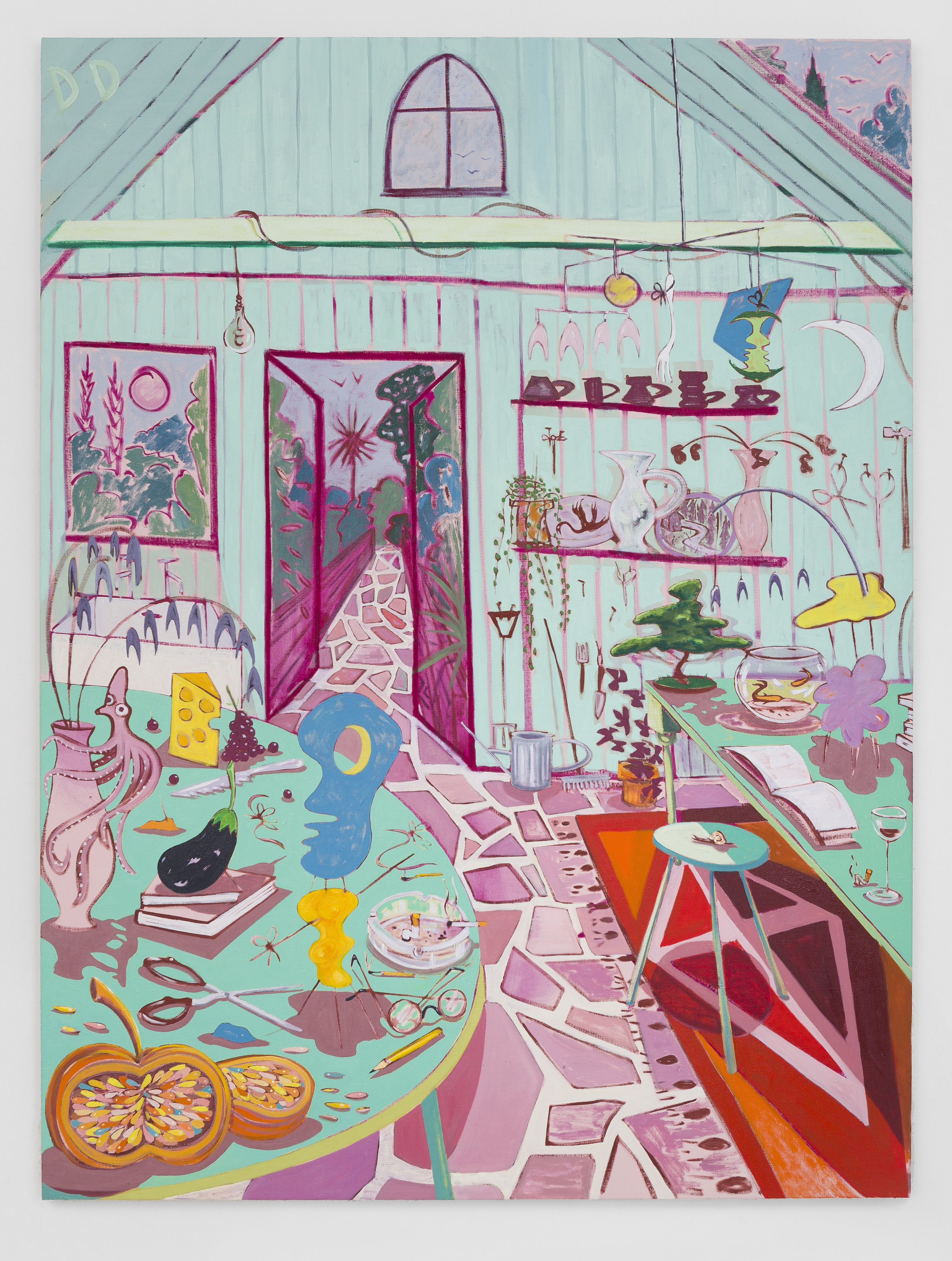 Garden Studio 3 Oil on Flax 150 x 200 cm 2018