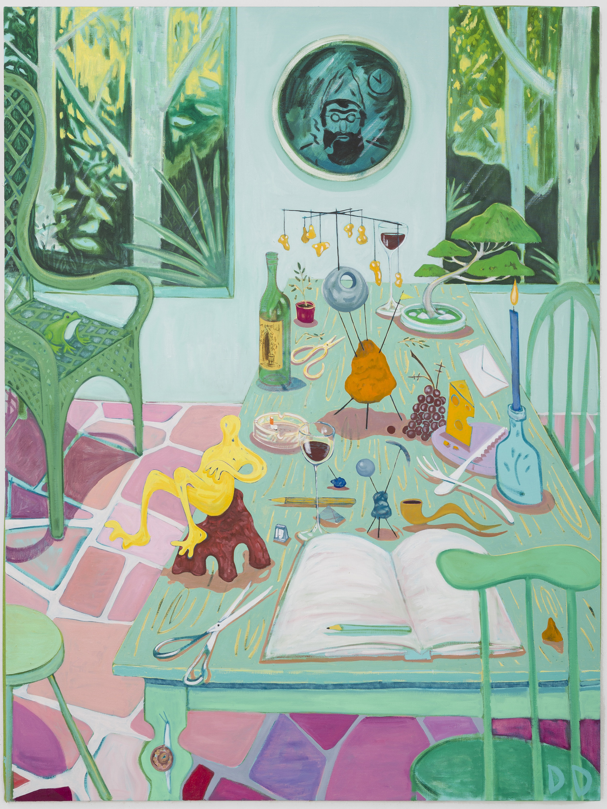  Garden Studio 2  Oil on Flax  200 x 150 cm  2018 