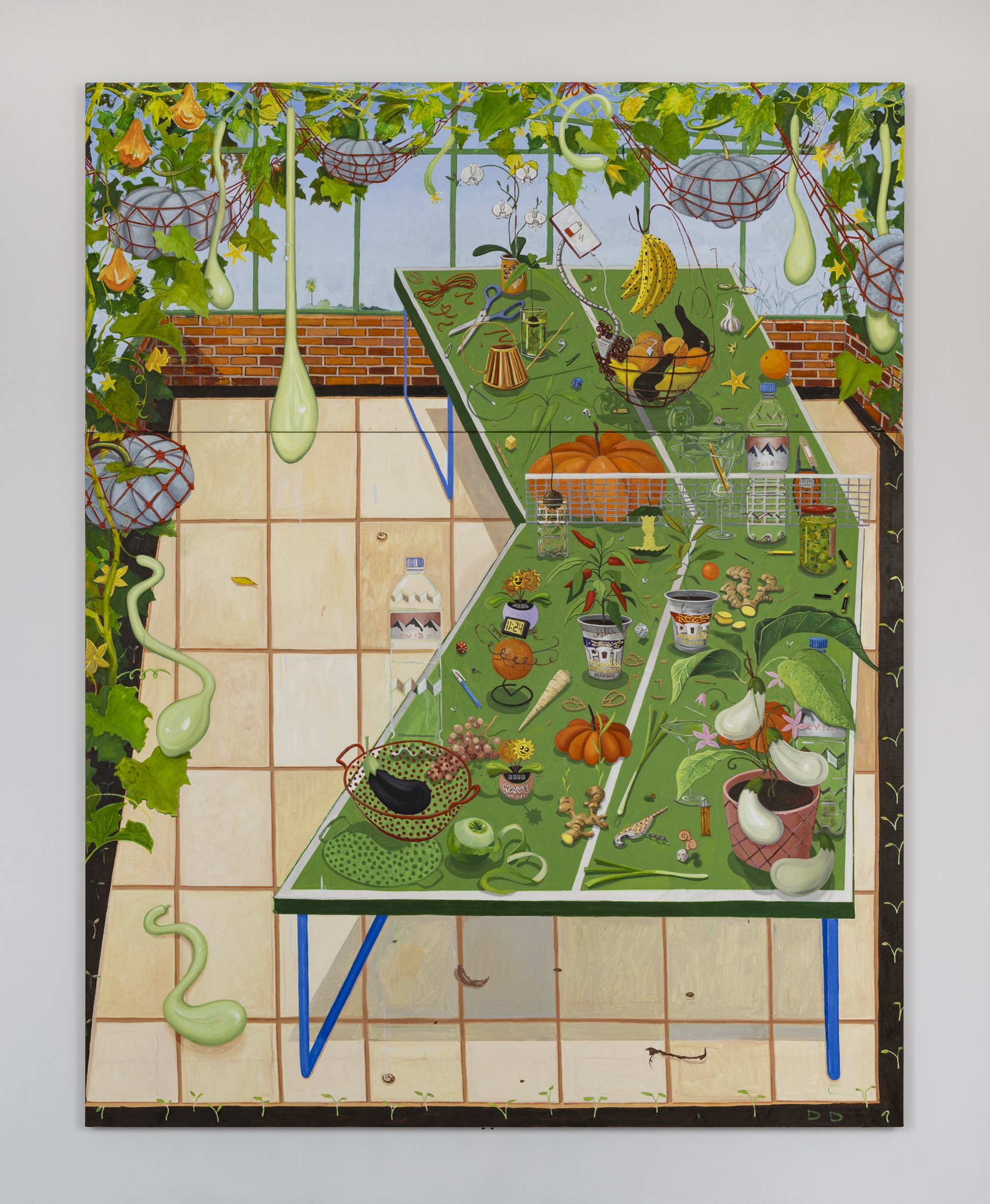   Chaos Gardening , Oil on Flax, 255 × 200 cm, 2025 