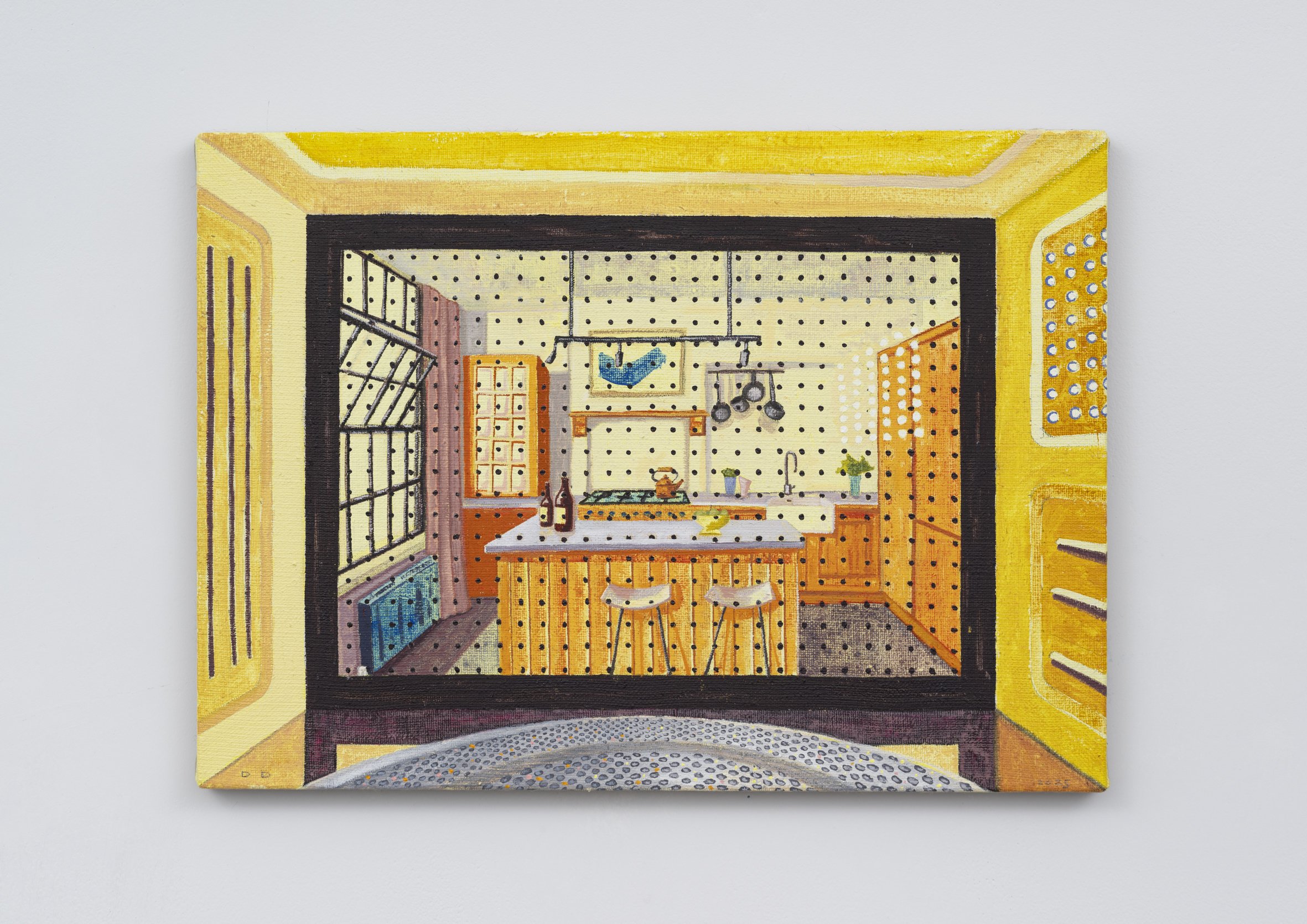   Pov: You Are Popcorn, Oil and Acrylic on Flax, 31 × 42 cm, 2025  