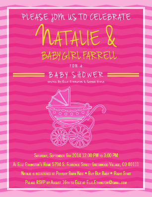 baby shower invite front