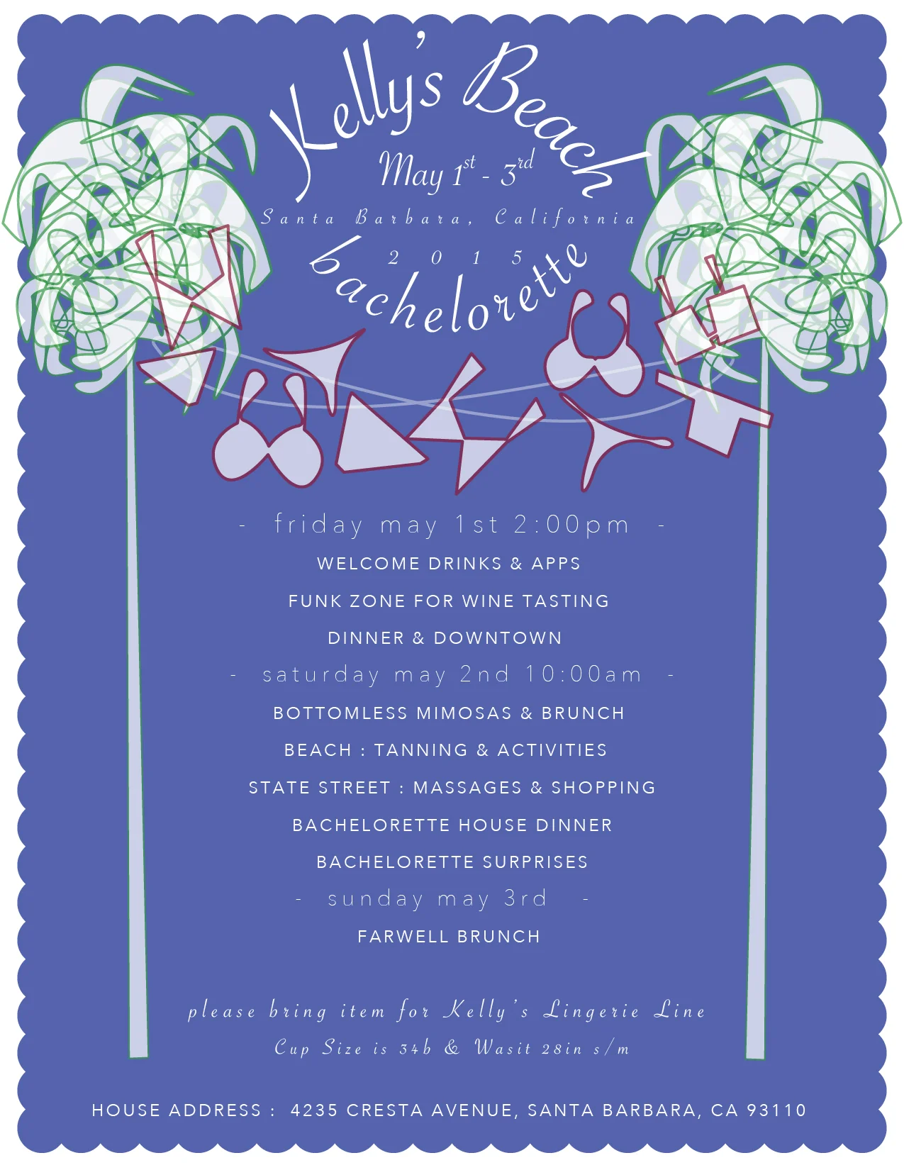 bachelorette party invite