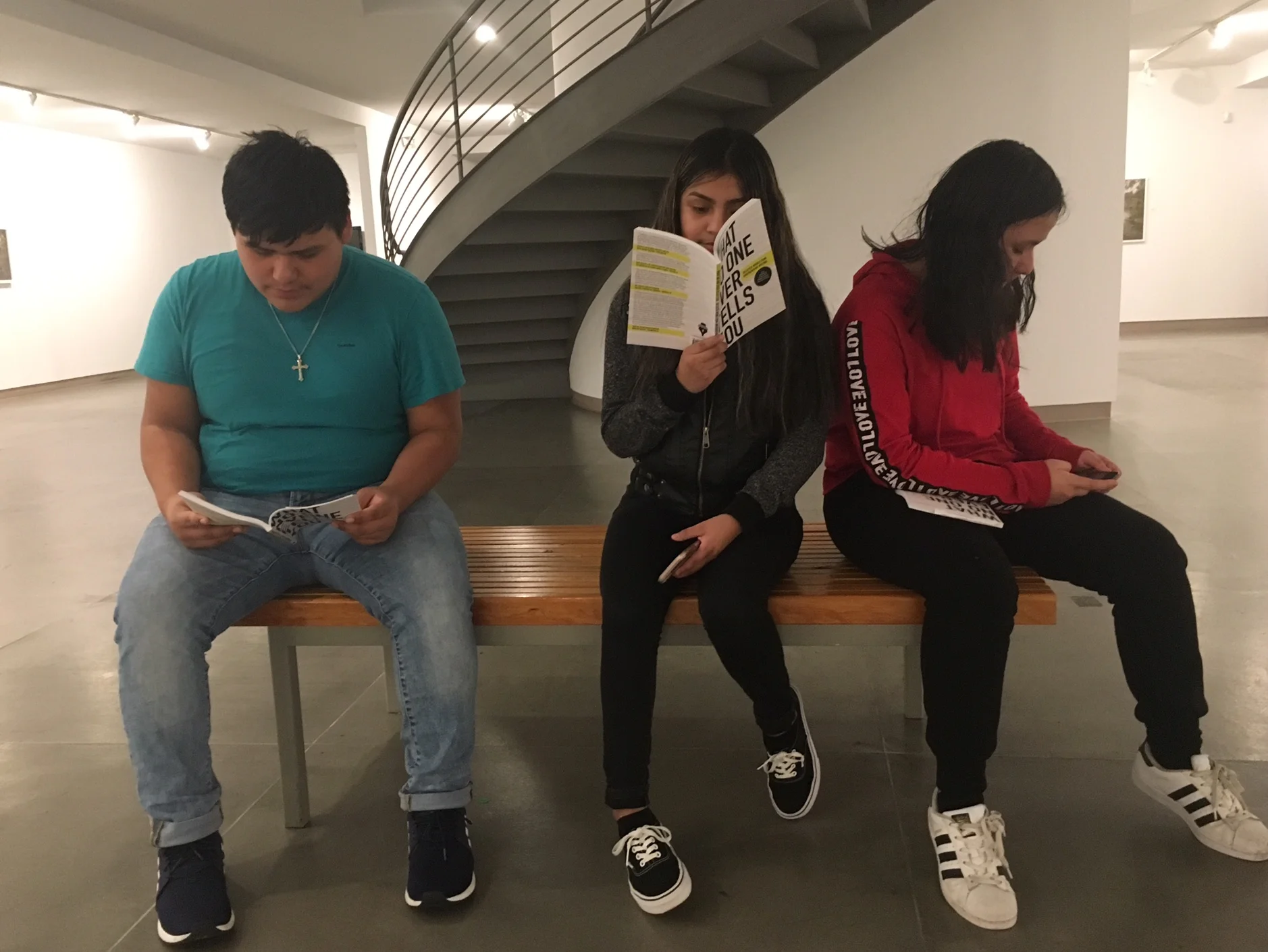 At the Museum of Northwest Art (MoNA) for our Pre-Publication Book Reading - 2.8.18 - Students from our Migrant Leaders Club site.