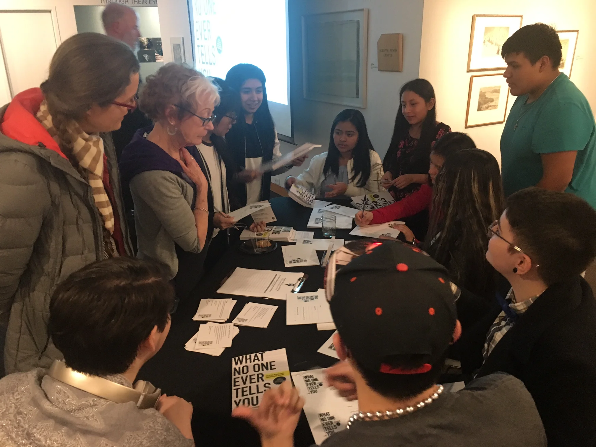  At the  Museum of Northwest Art  (MoNA) for our Pre-Publication Book Reading - 2.8.18 -&nbsp;Students from our Migrant Leaders Club and YMCA Oasis Daylight Center sites. 
