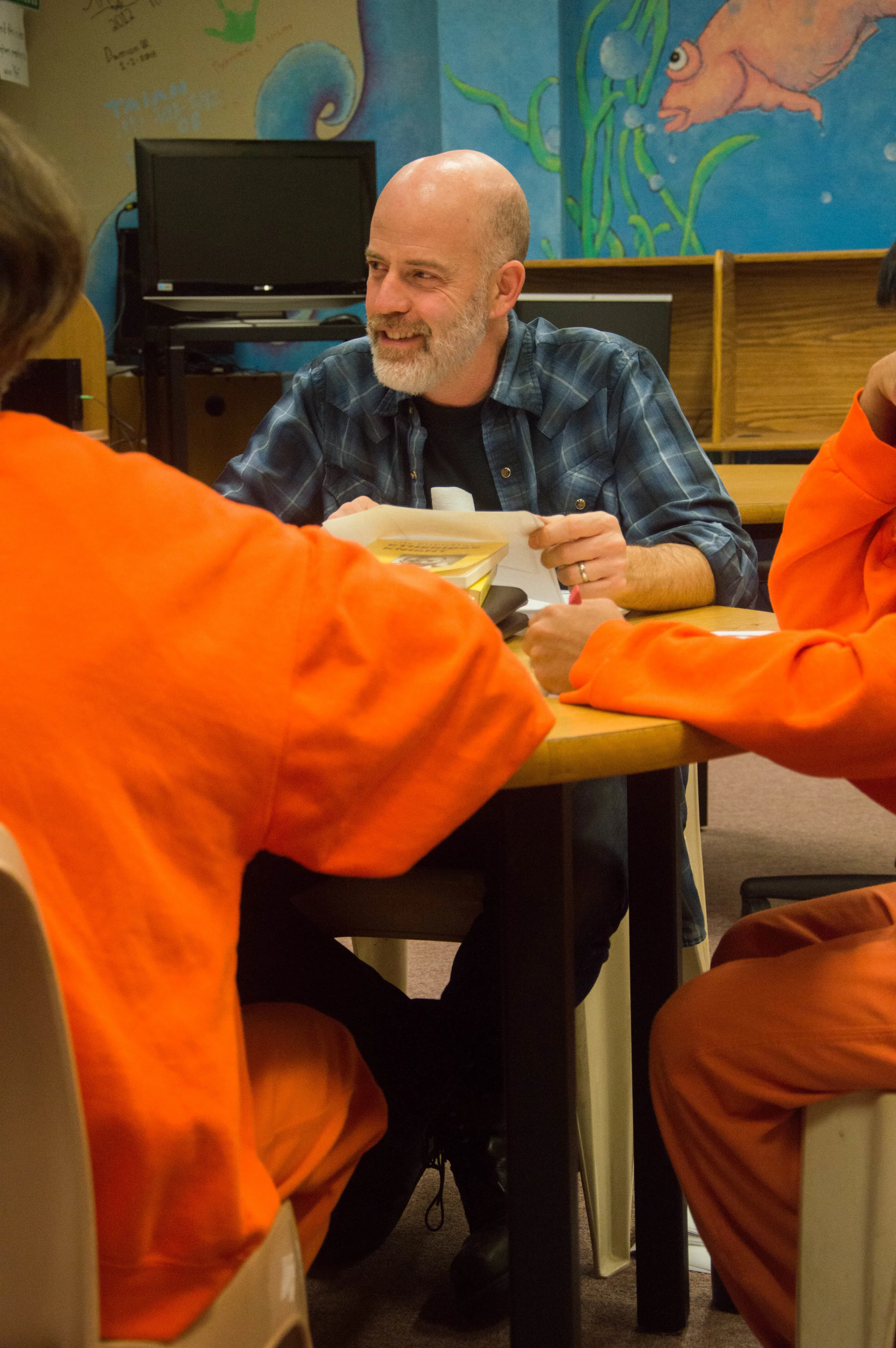  Teaching Writer (Matt) at our Juvenile Detention workshop site. 
