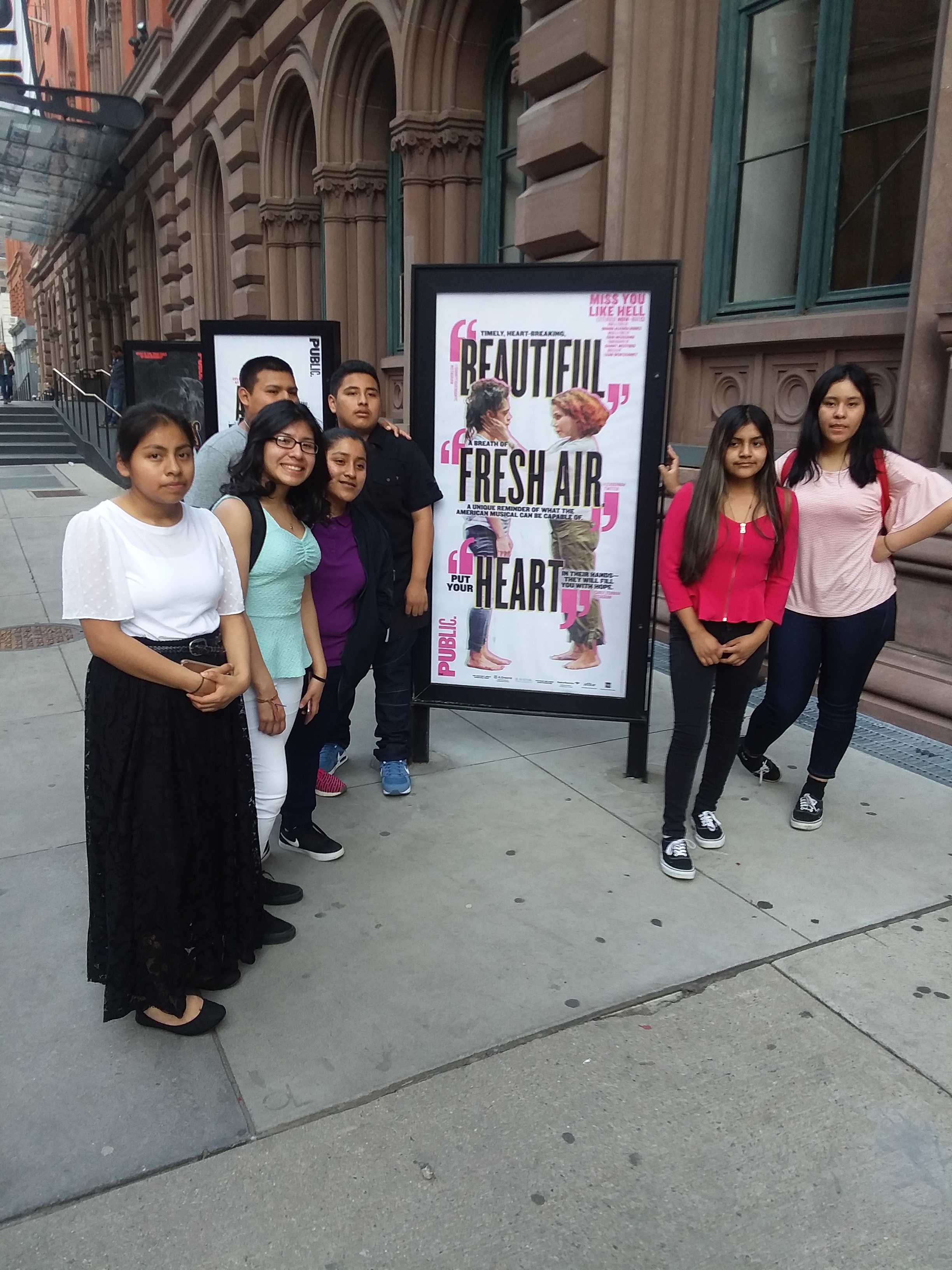  Students (some of them) outside The Public Theater 