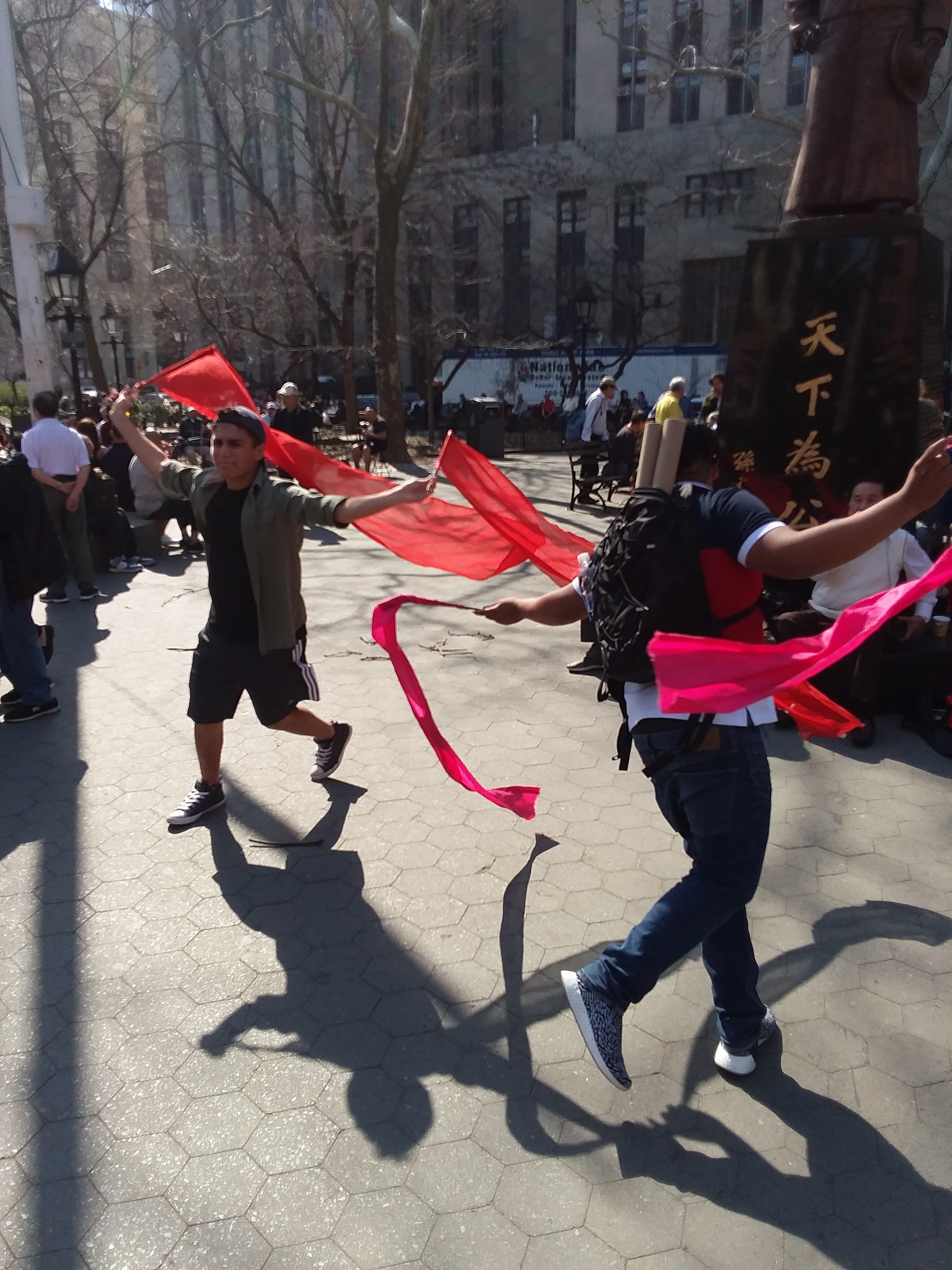  Students dancing in Chinatown 