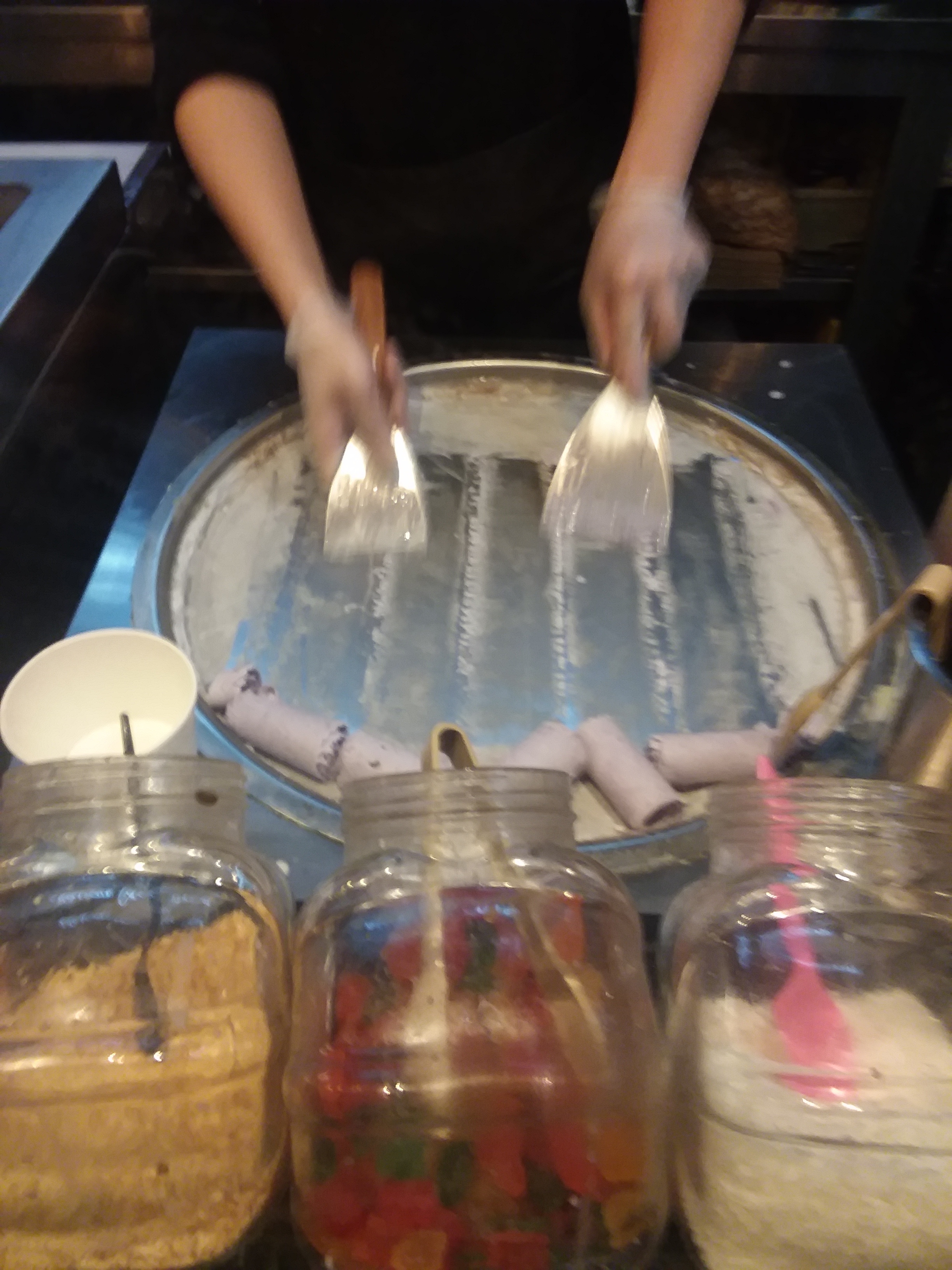  A student favorite: rolled ice cream, made while you watch 