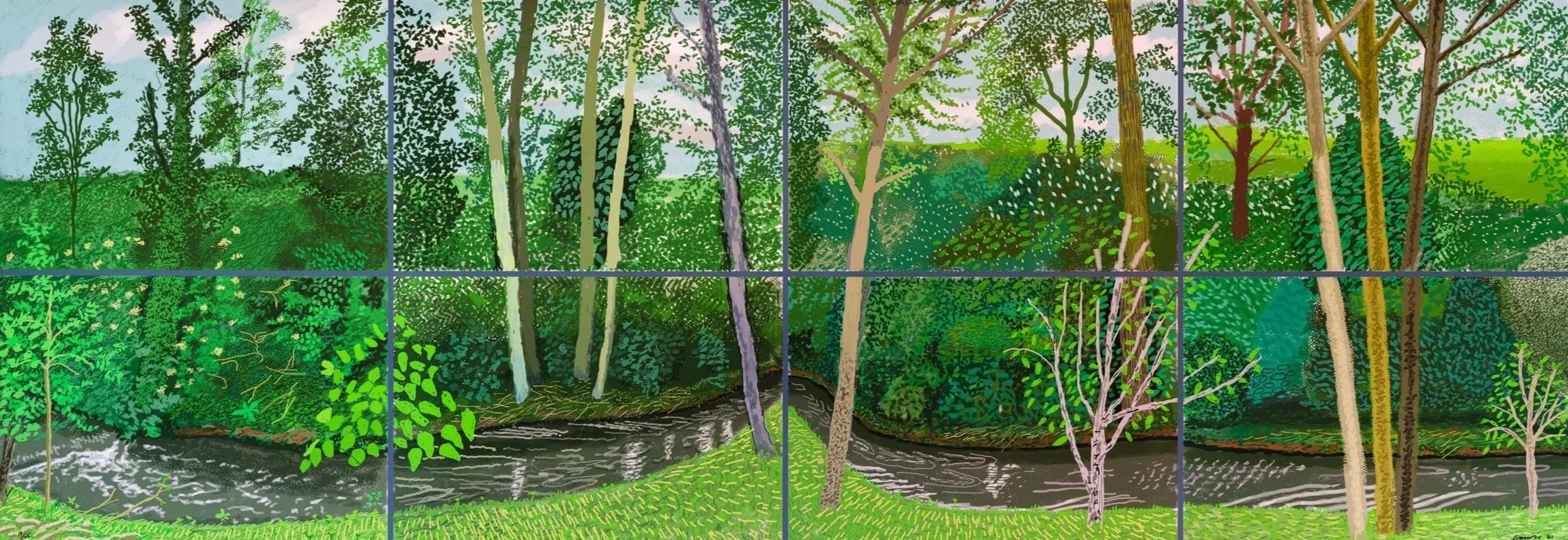 David Hockney, 18th-27th June 2021, La Dorette Winding Its Way, 2021