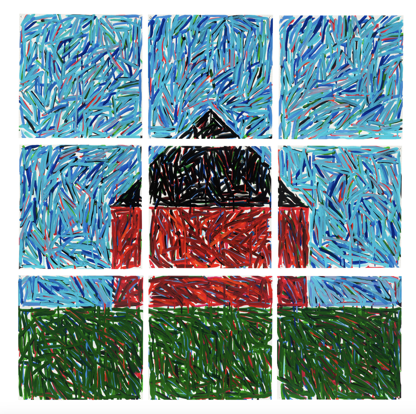 Jennifer Bartlett, Painting In, Painting Out, 1998