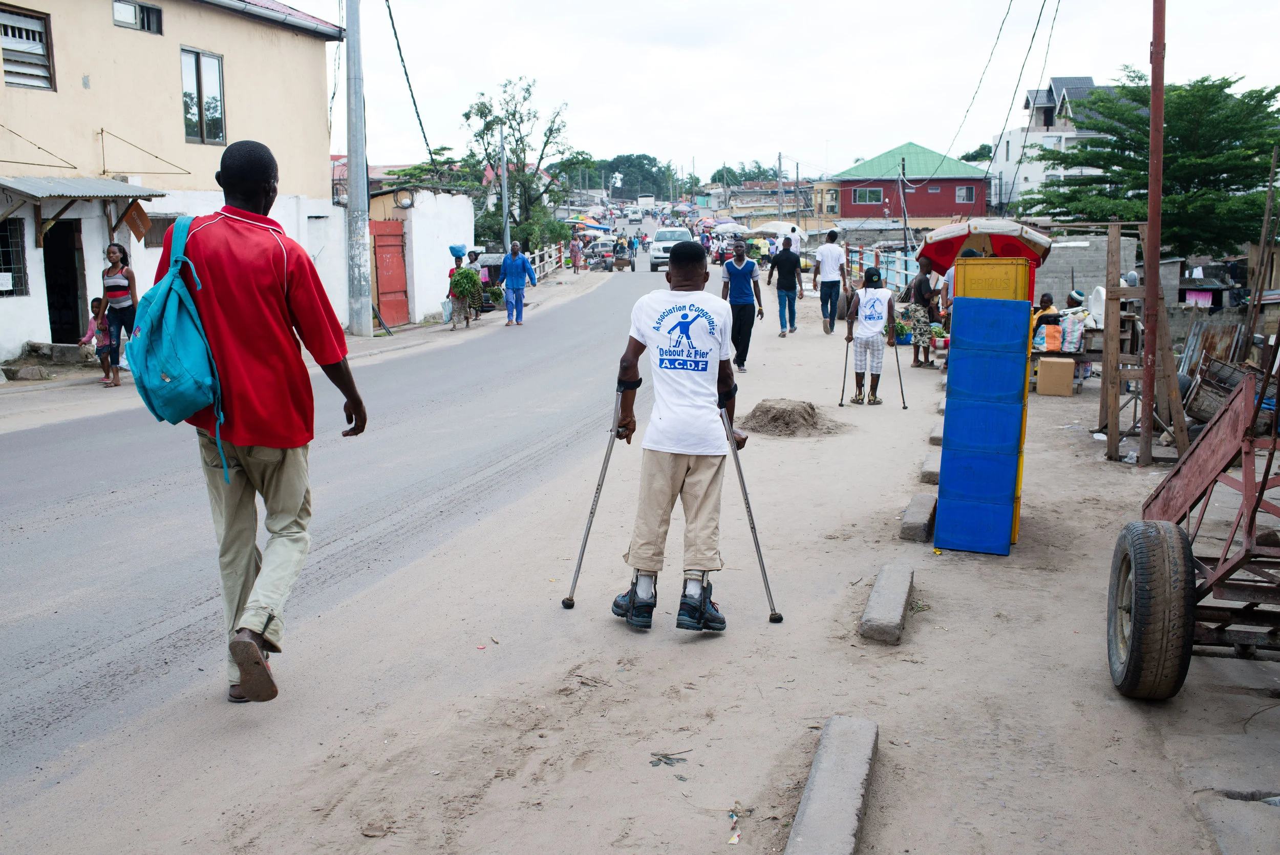  The poor state of infrastructure in DRC means that wheelchairs are impractical. ACDF treats people who can walk with braces and crutches. 