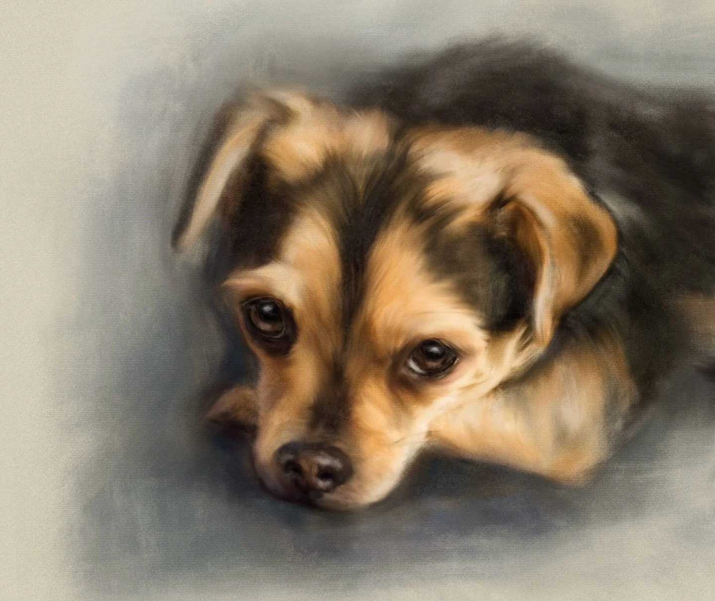 I&rsquo;ve been obsessed with mixed media hand-painting with brushes in Photoshop recently (because there are a bazillion other things I SHOULD be doing). This was a quick, oil pastel style portrait of my Becca that I did last week. The original phot