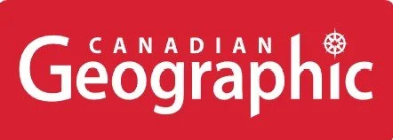 Canadian Geographic logo on a red background.