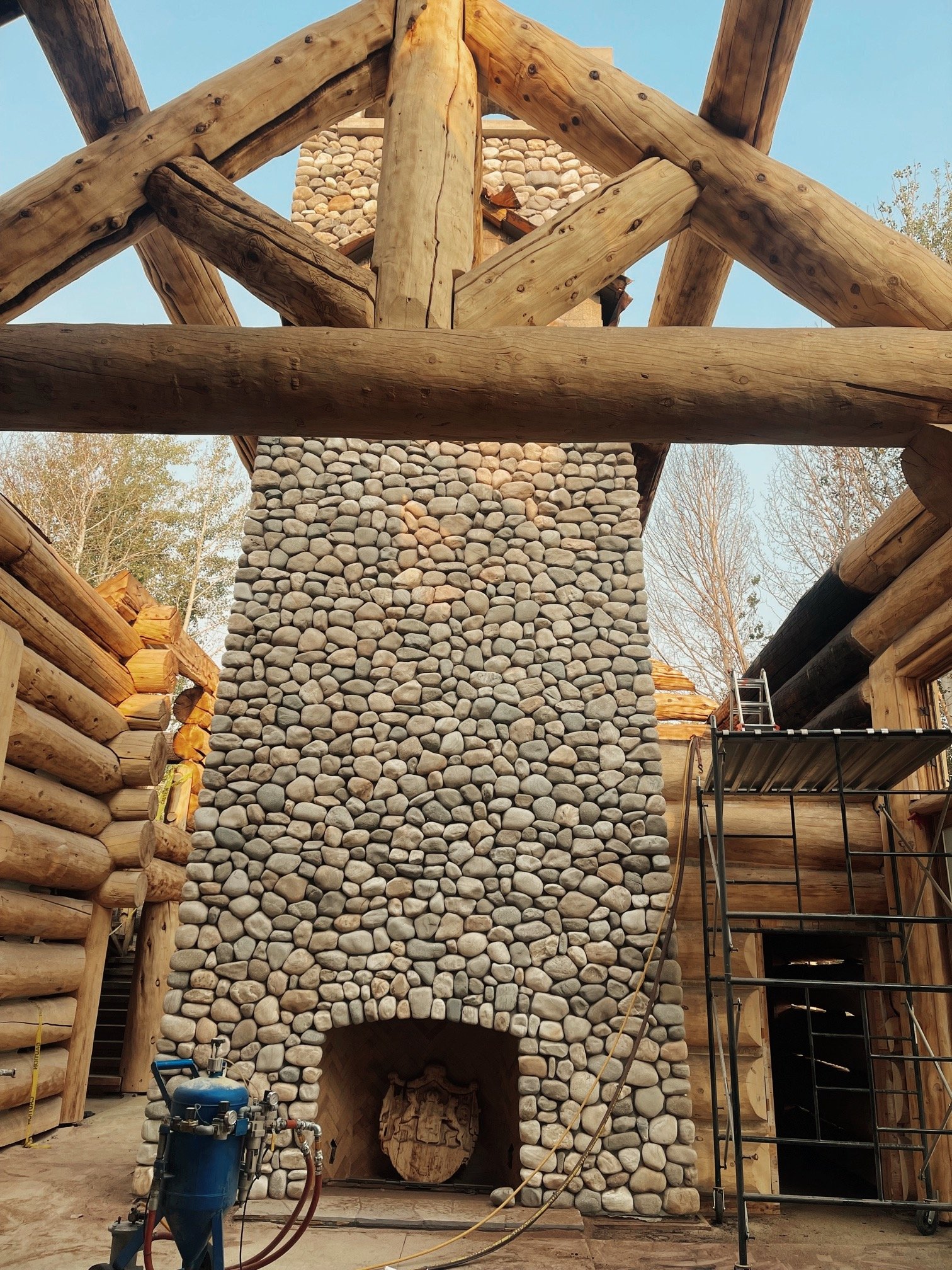 Stone Fireplace ✪ Sun Valley, Idaho