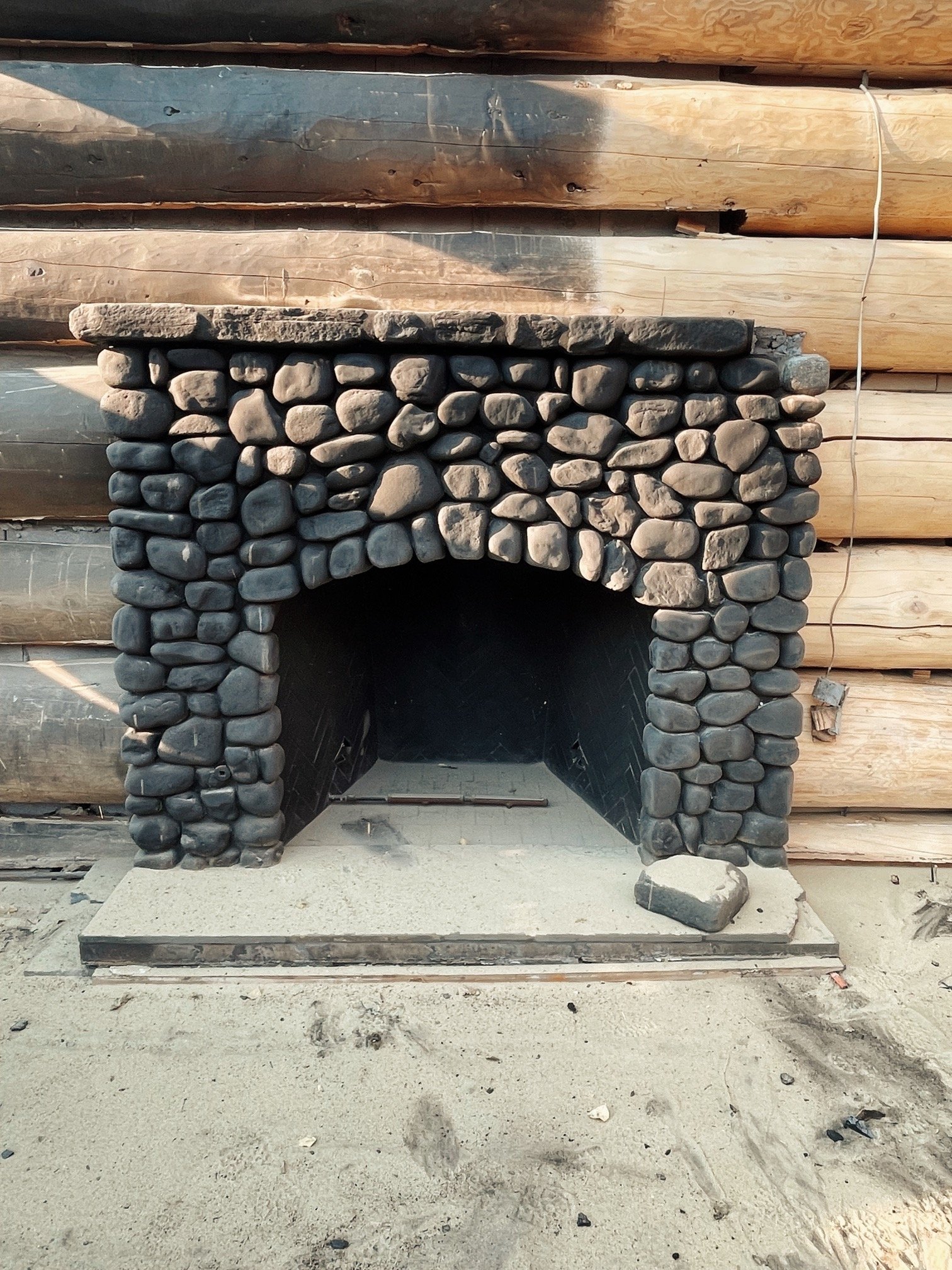 Stone Fireplace ✪ Sun Valley, Idaho