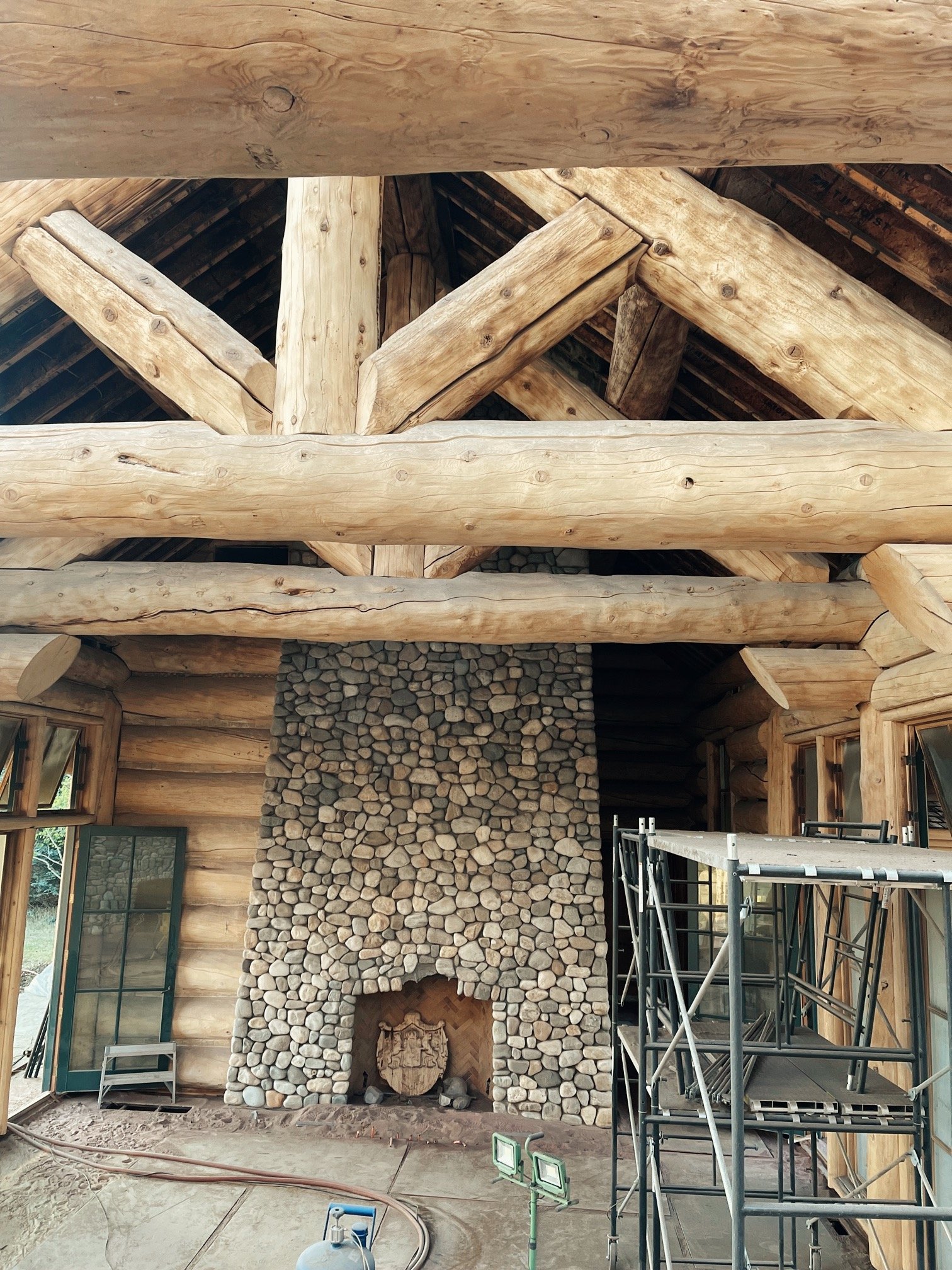 Stone Fireplace ✪ Sun Valley, Idaho