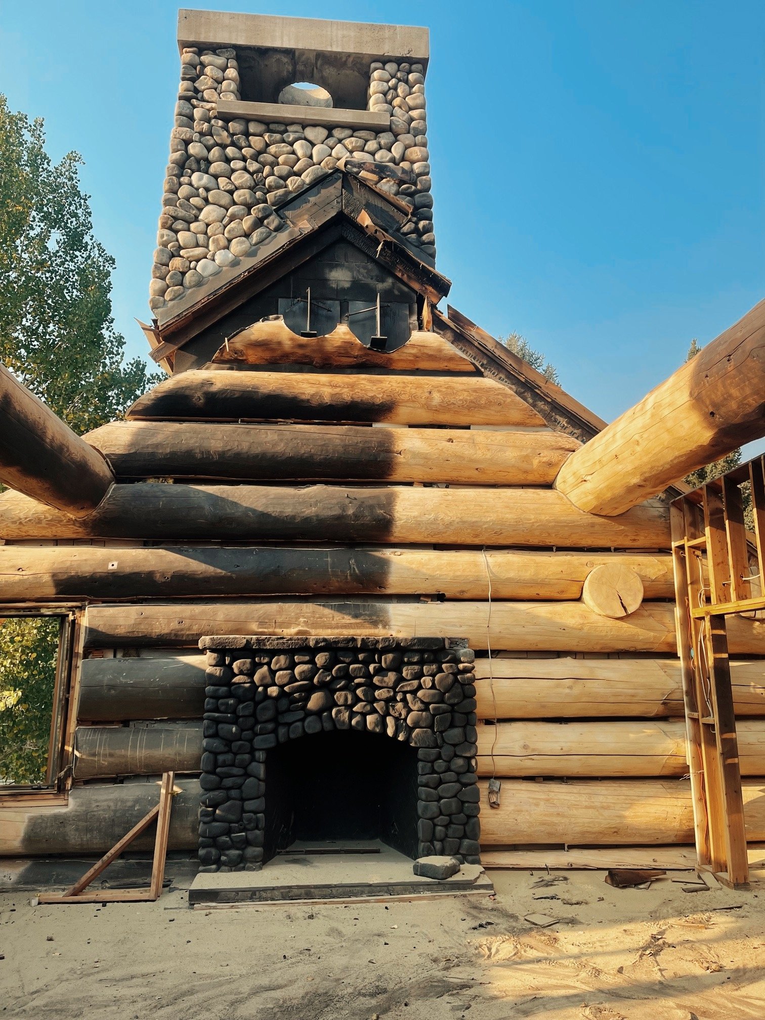 Stone Fireplace ✪ Sun Valley, Idaho