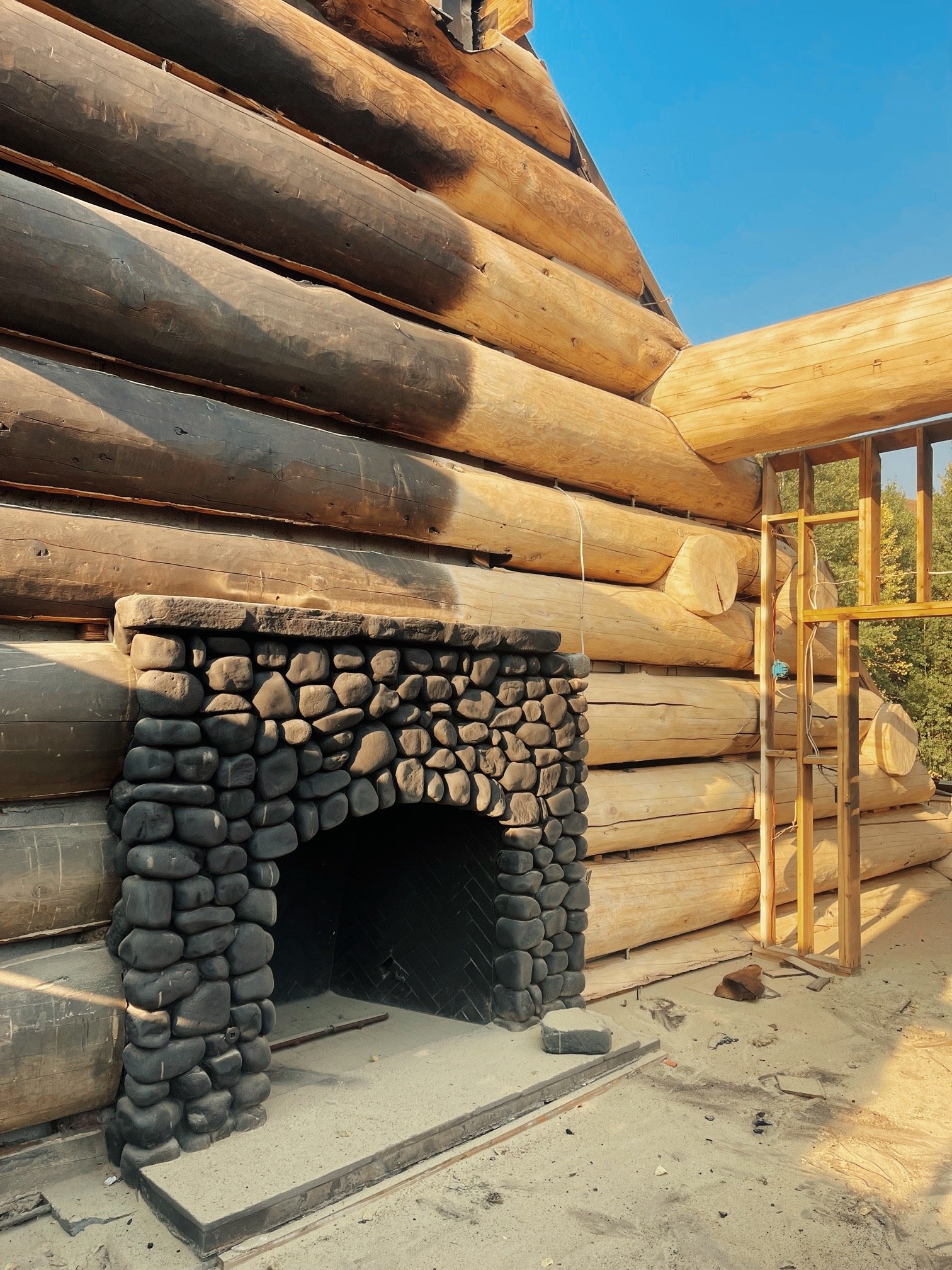 Stone Fireplace ✪ Sun Valley, Idaho