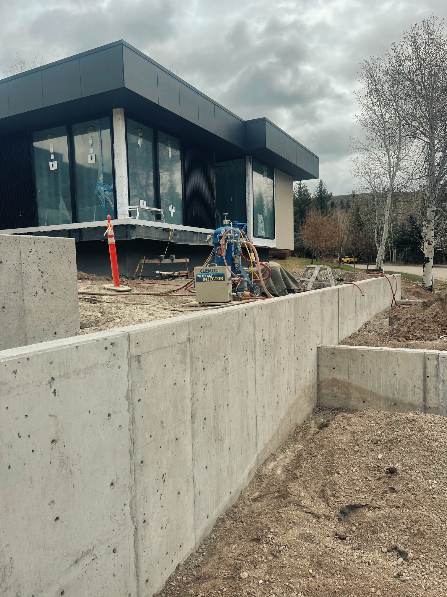 Concrete Retaining Wall ✪ Ketchum, Idaho