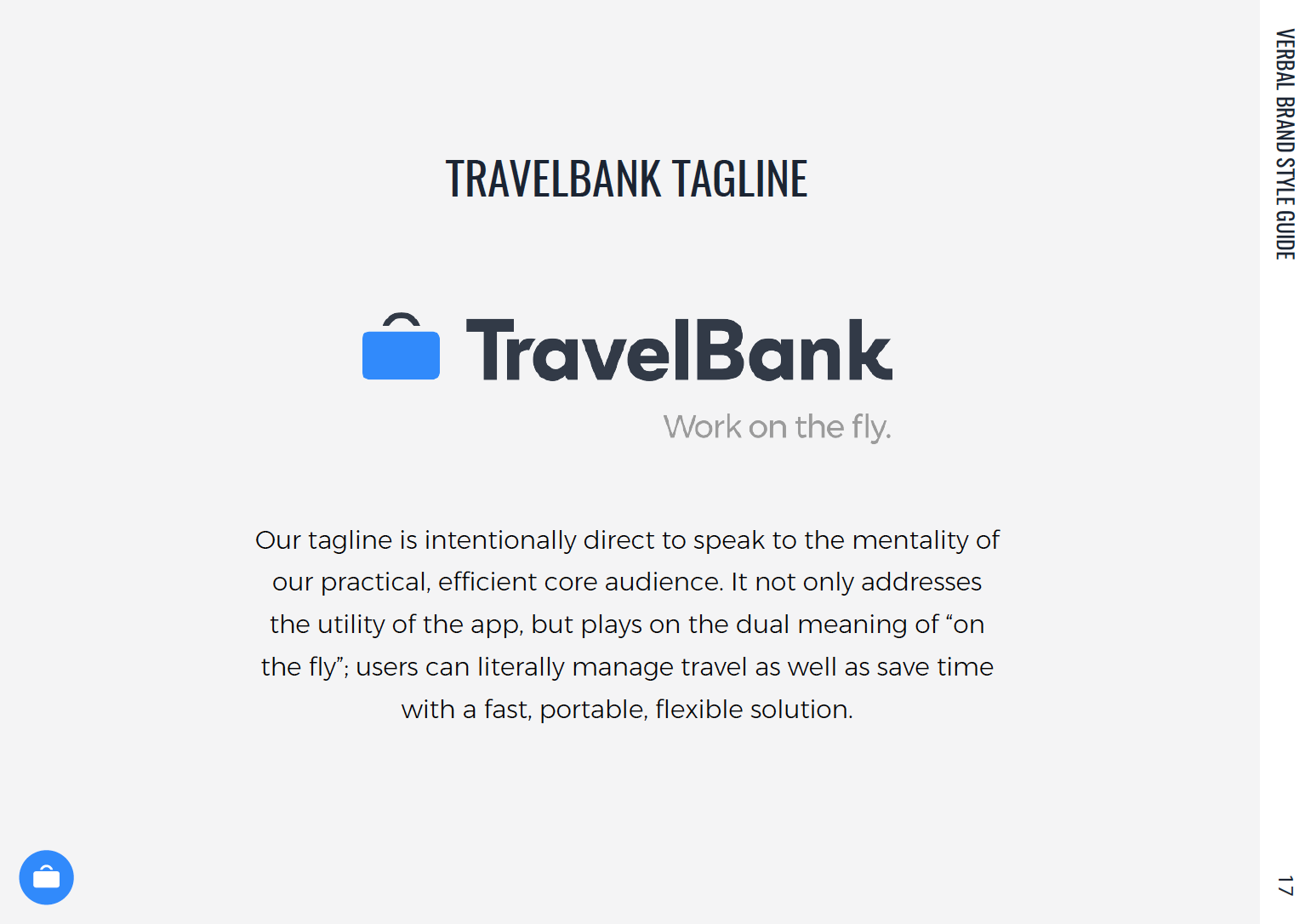 TravelBank tagline and description.