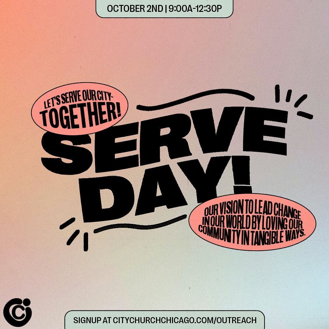 Serve Day is happening next Saturday, October 2nd 🎉

We will rally at 8:30A for a fun get together with coffee and snacks!

There are 6 different serve projects for you to choose from so head to the link in our bio and get signed up.✨

SERVE TIMES 
