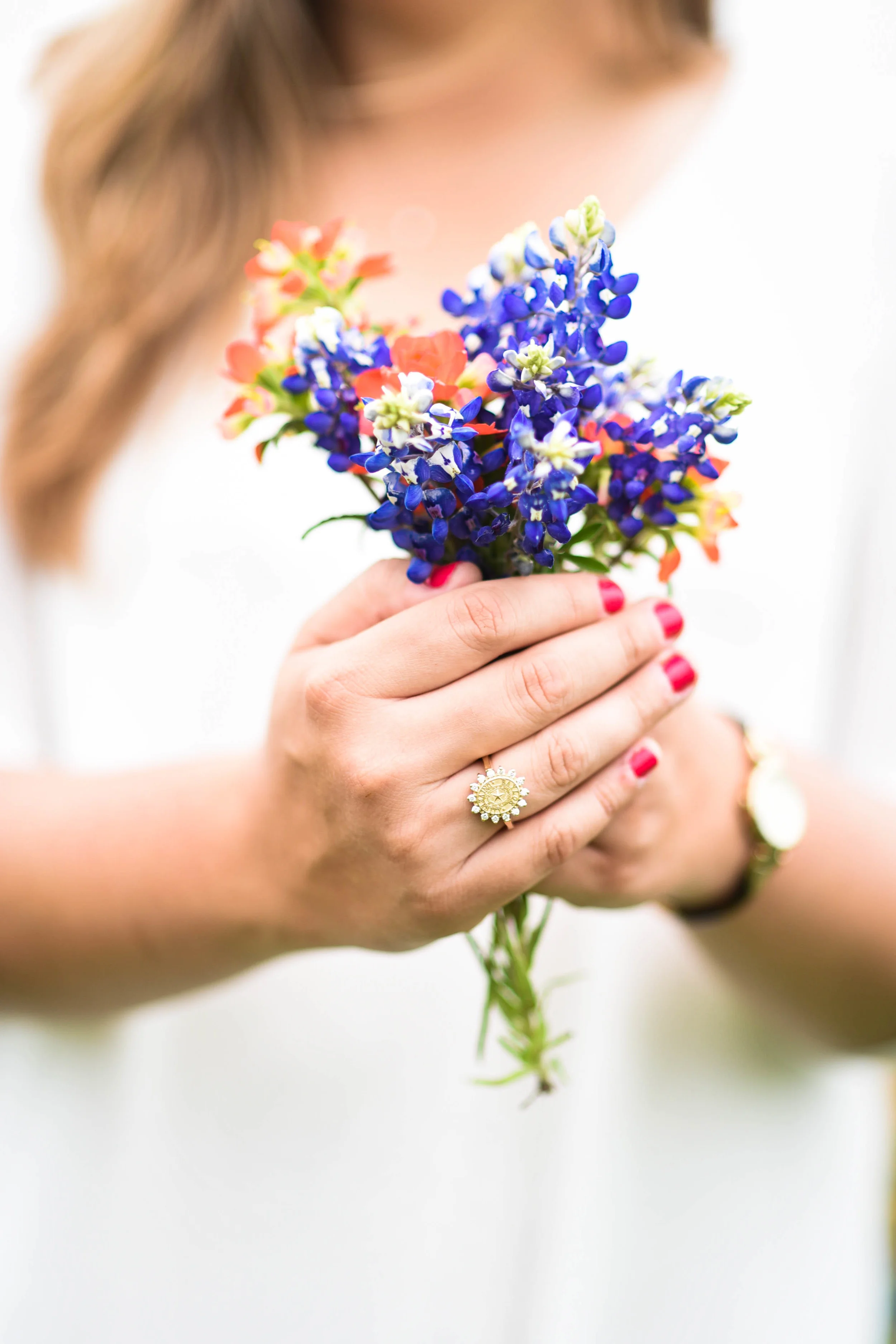 Don't worry...we only used flowers that had already been trampled in the never-ending quest for wildflower portraits.