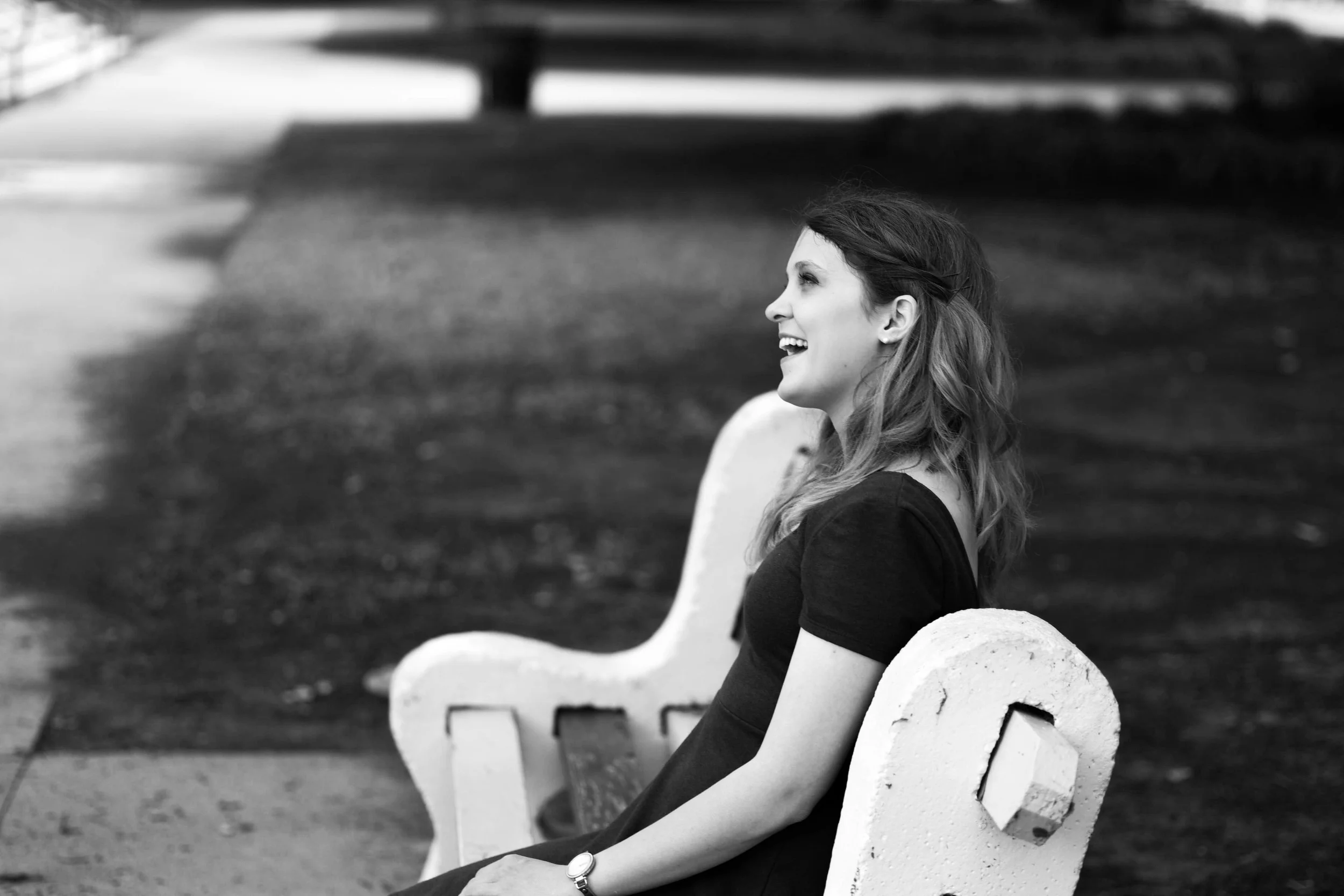 This is my favorite from our shoot. (Just so everybody knows...she's laughing at air...)