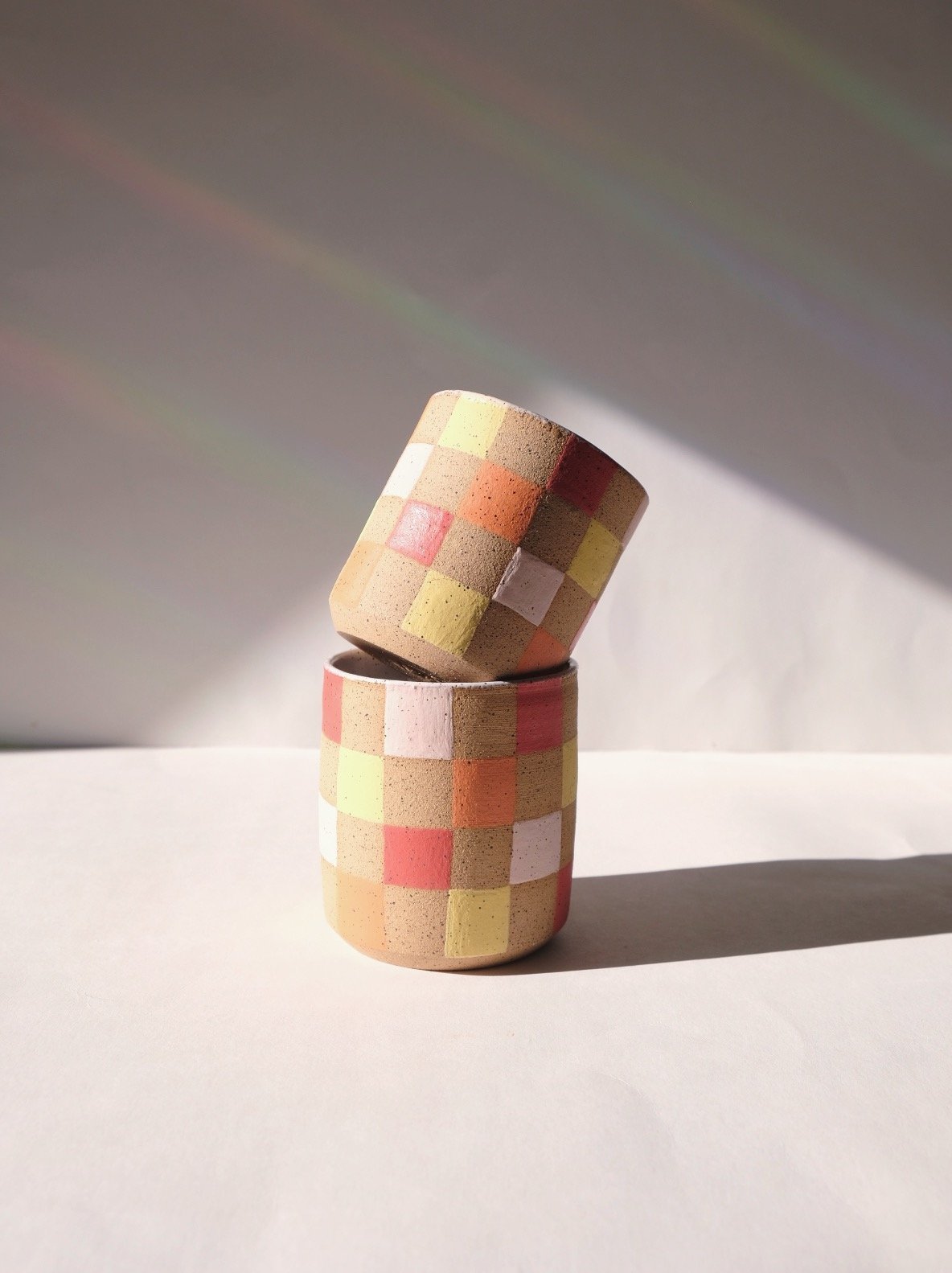 Checkered Cup in Sunrise