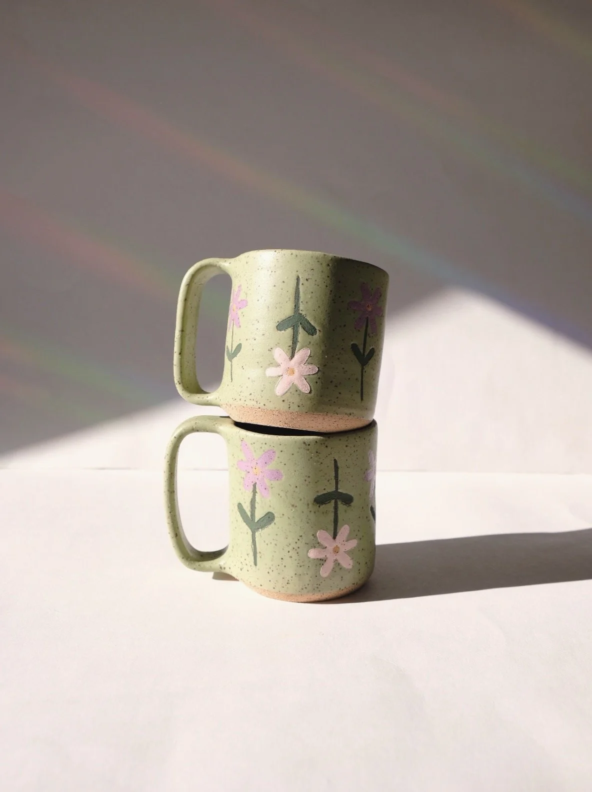 Flora Mug with Pink and Purple Flowers
