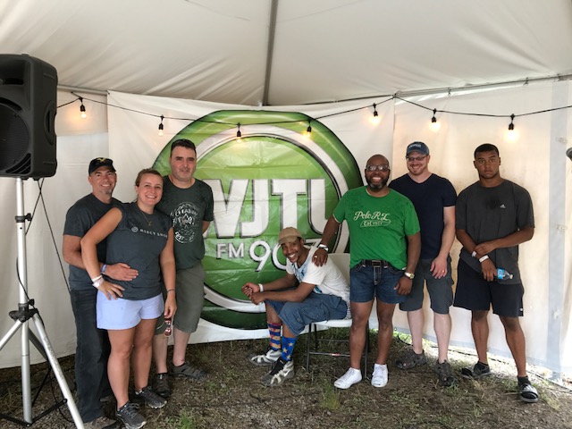 (Left to Right) Scott Waldman, Melanie Waldman, Adam Land, Michael Johnson, Corey Michael Dandridge, Bob Stuercke and Remi Land.