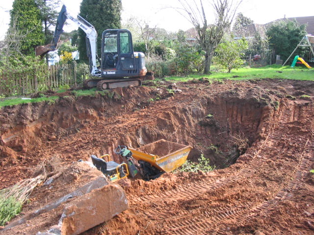 garden excavation stranmillis hanratty digging out for groundworks belfast