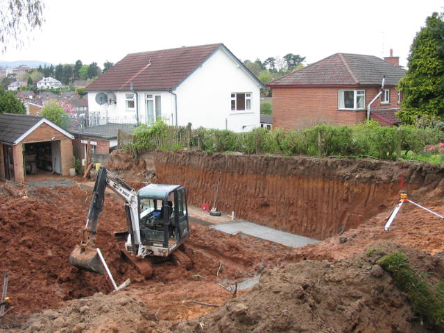 digger work in garden belfast for groundworks