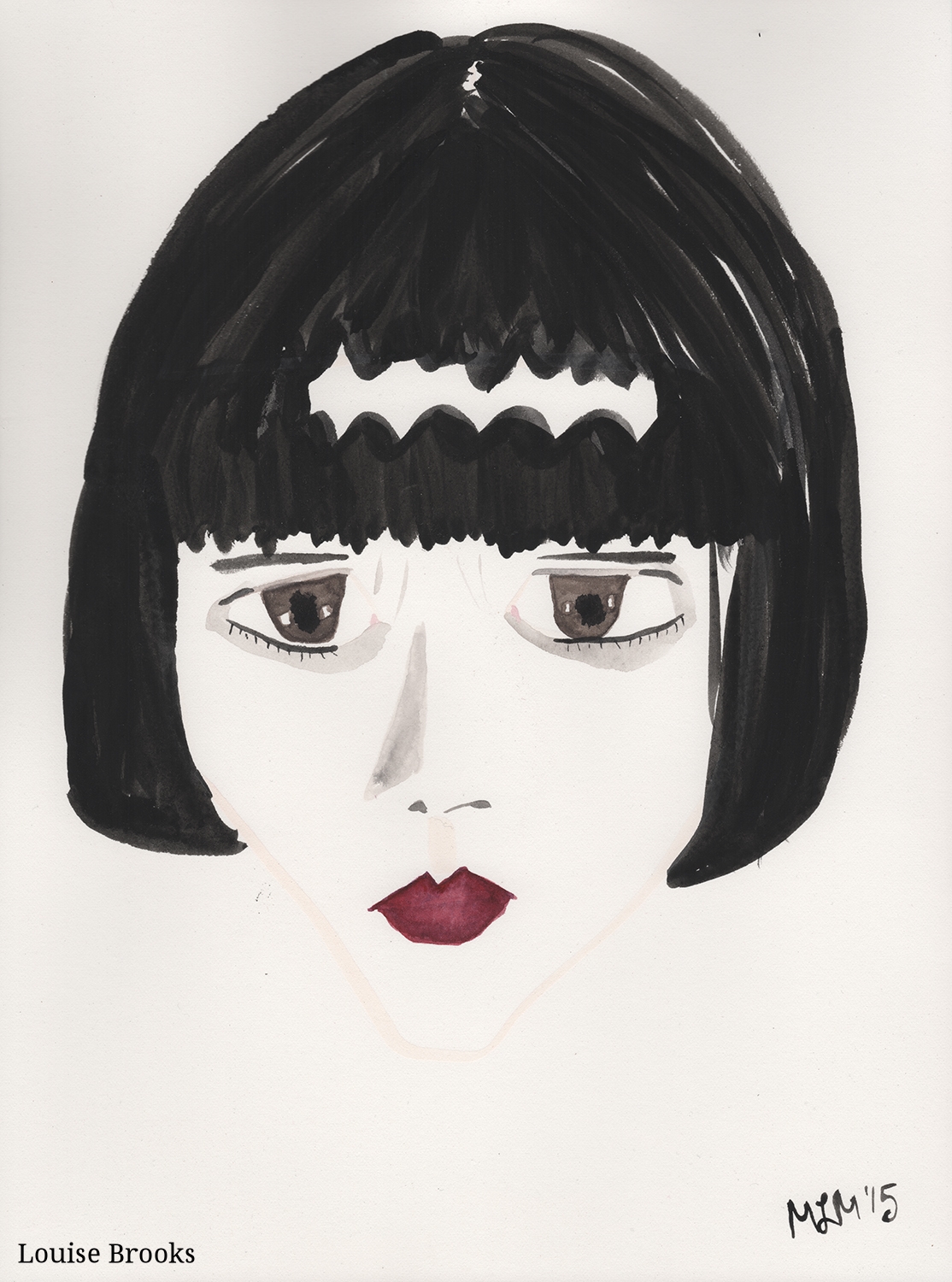 Louise Brooks famous Kansan 1906-1985. The original "it" girl famous in silent films like Pandora's Box. N/A