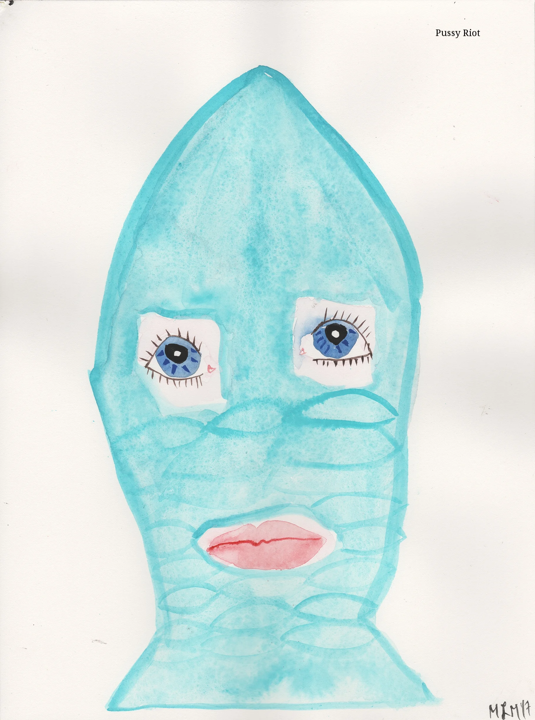 Member of Pussy Riot turquoise knit