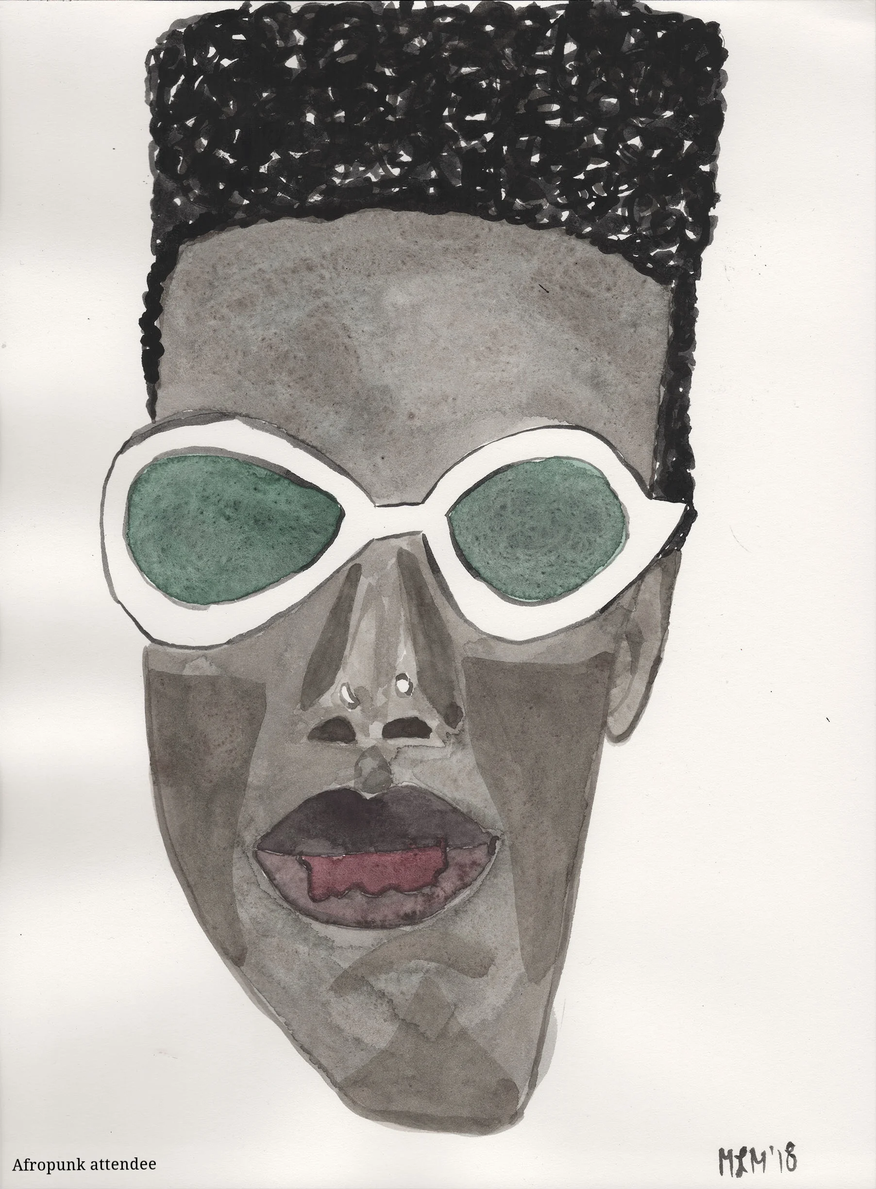 A dapper attendee of an Afropunk festival in London