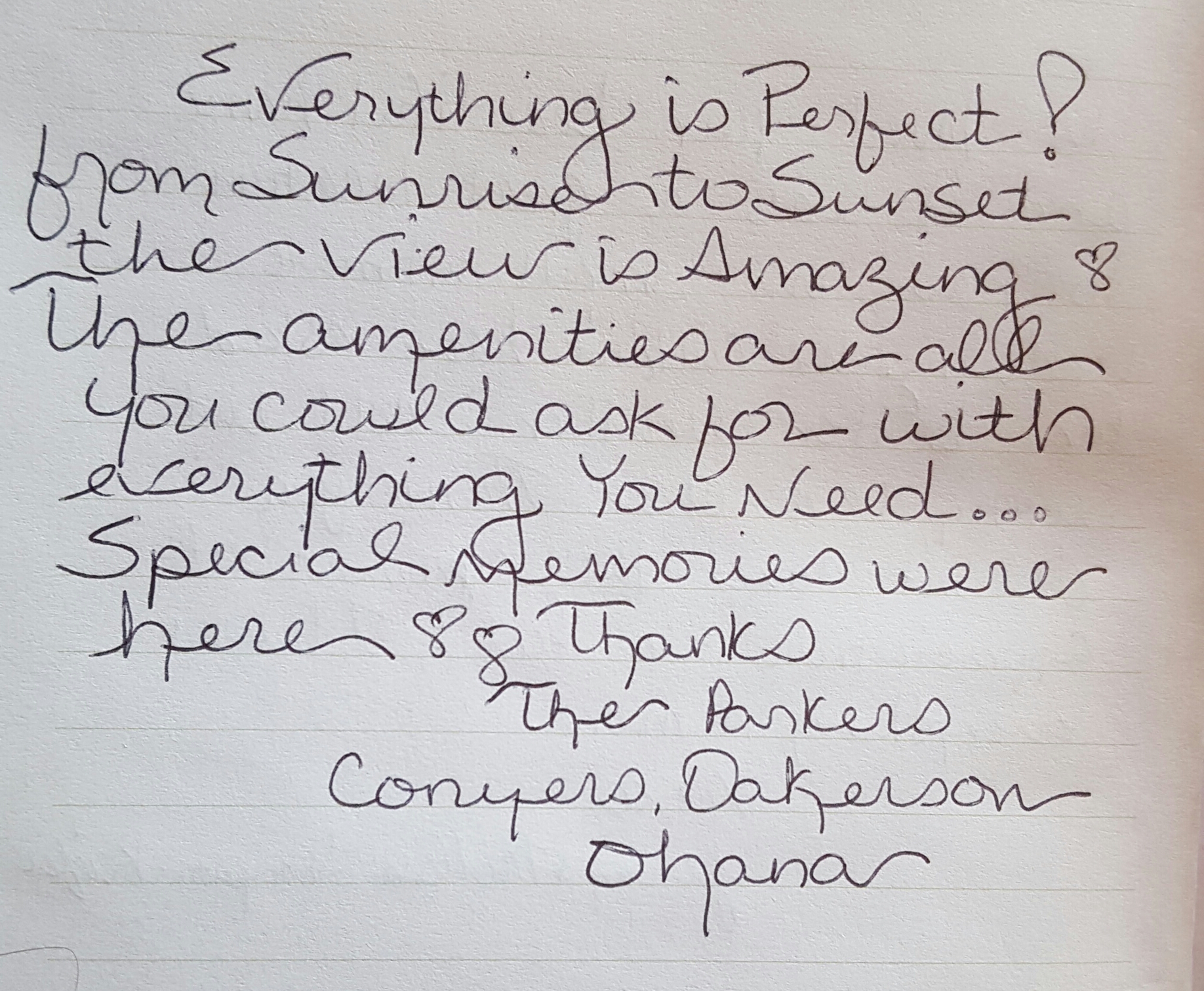 Happiness and special moments from our previous guest.