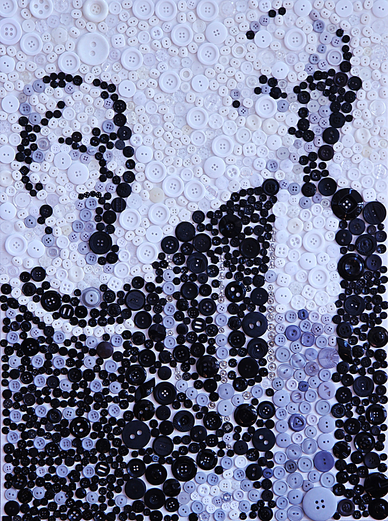 --- American Parody --- buttons on canvas 16X20 SOLD
