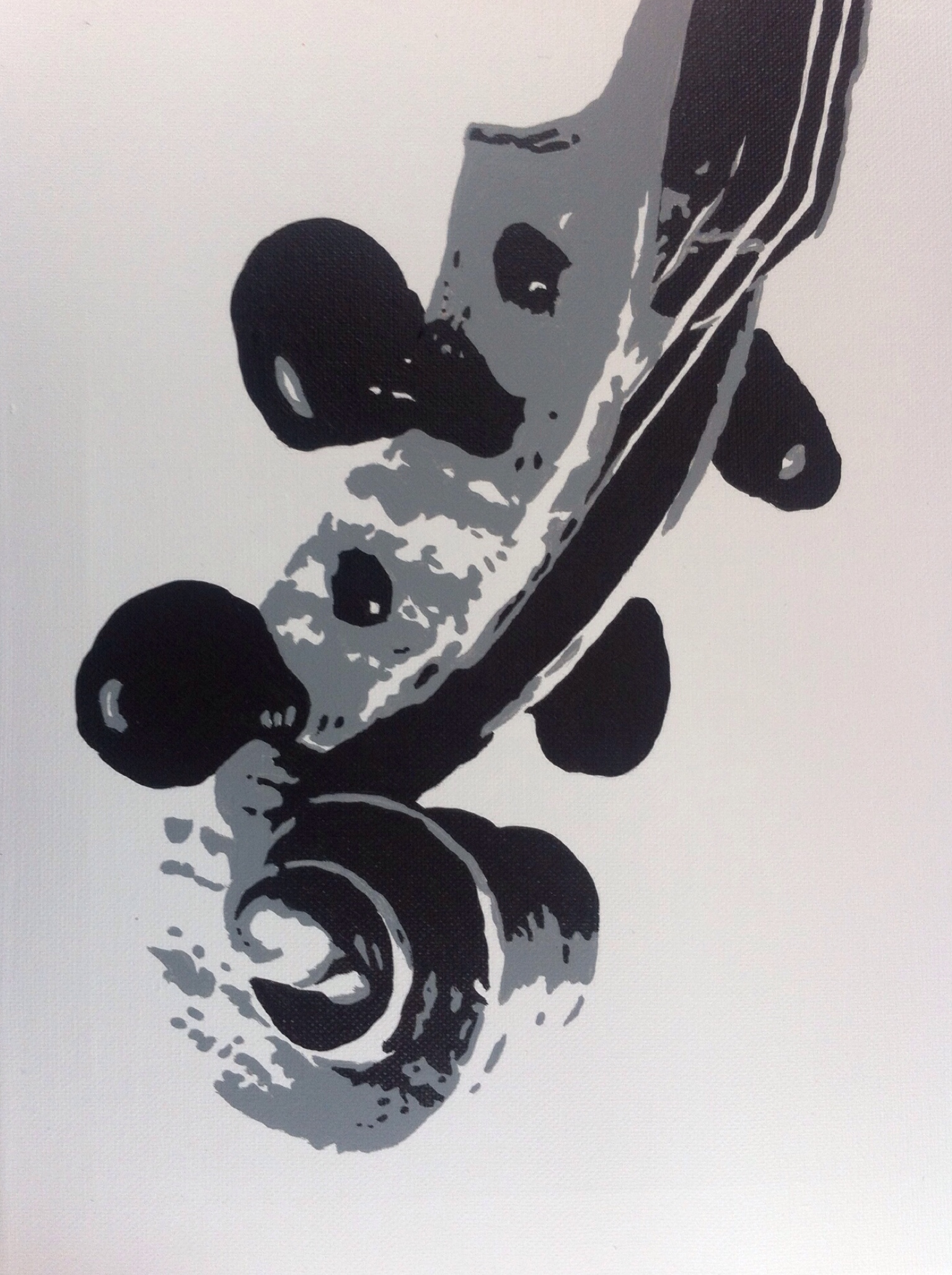 --------- Bass ----------- acrylic on canvas 11X14 $100