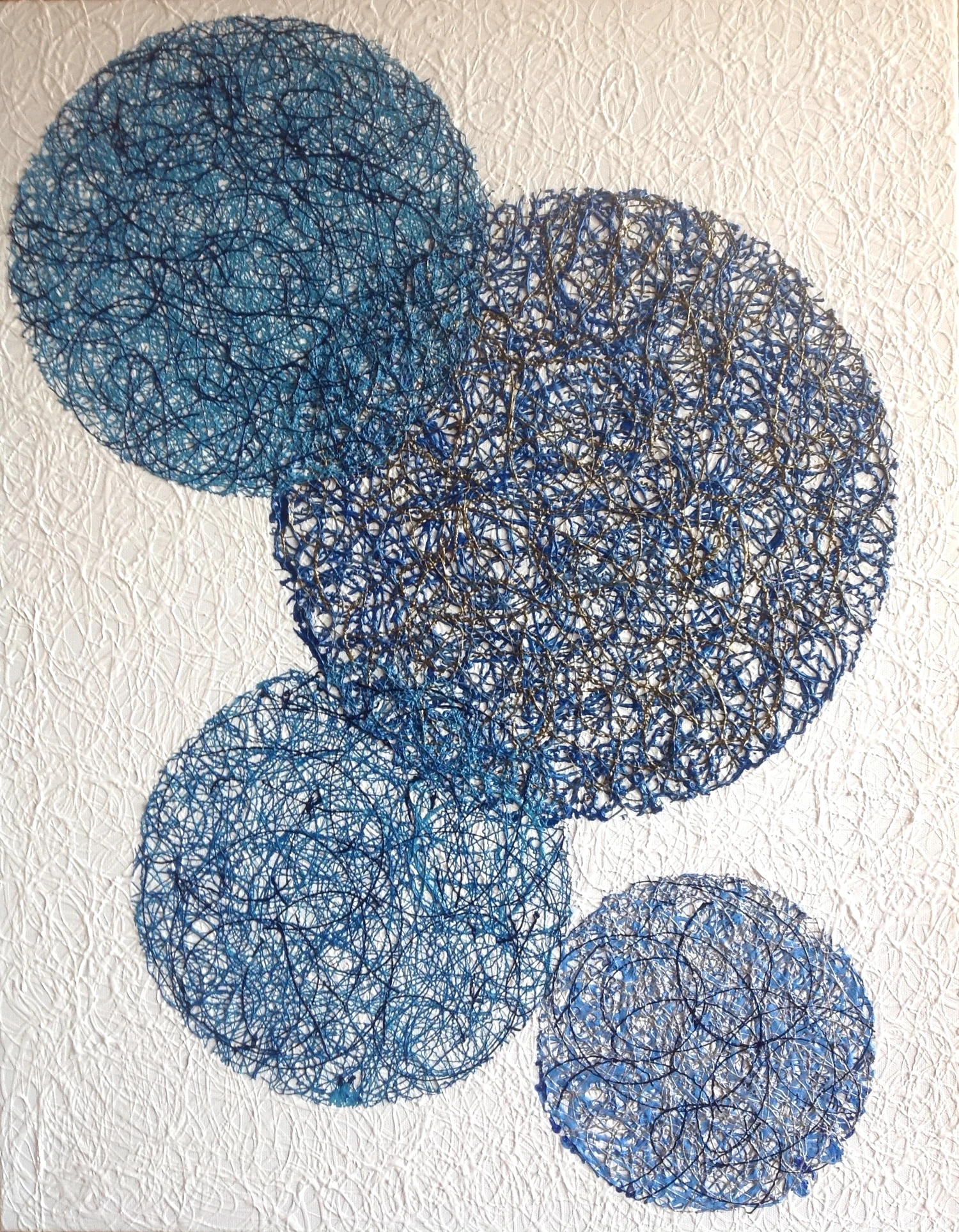 - - -- Textures Circles -- - - Textured Acrylic Paint on Canvas 22X28 $150