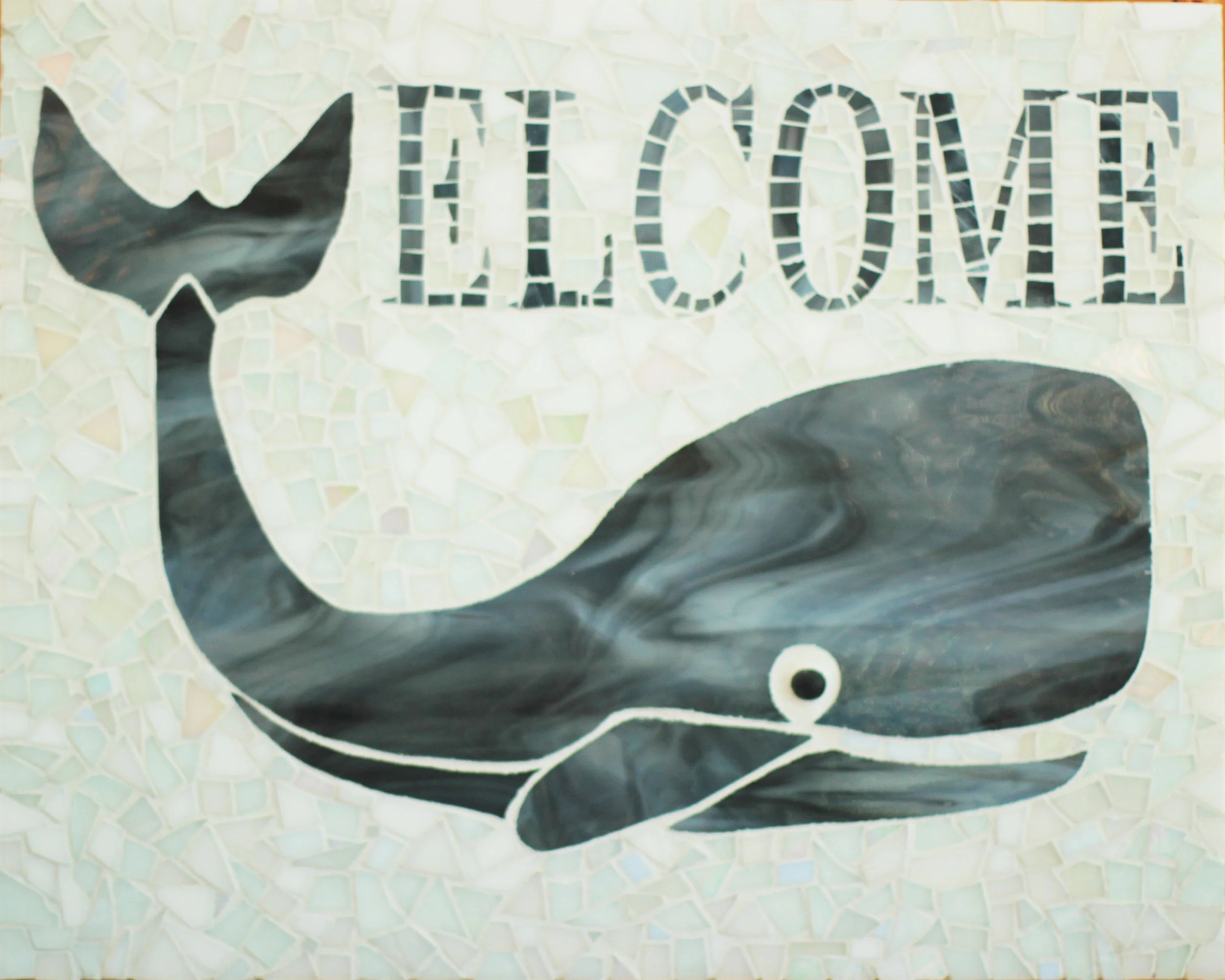 Welcome, Glass Tile Mosaic  20" X 16"    SOLD