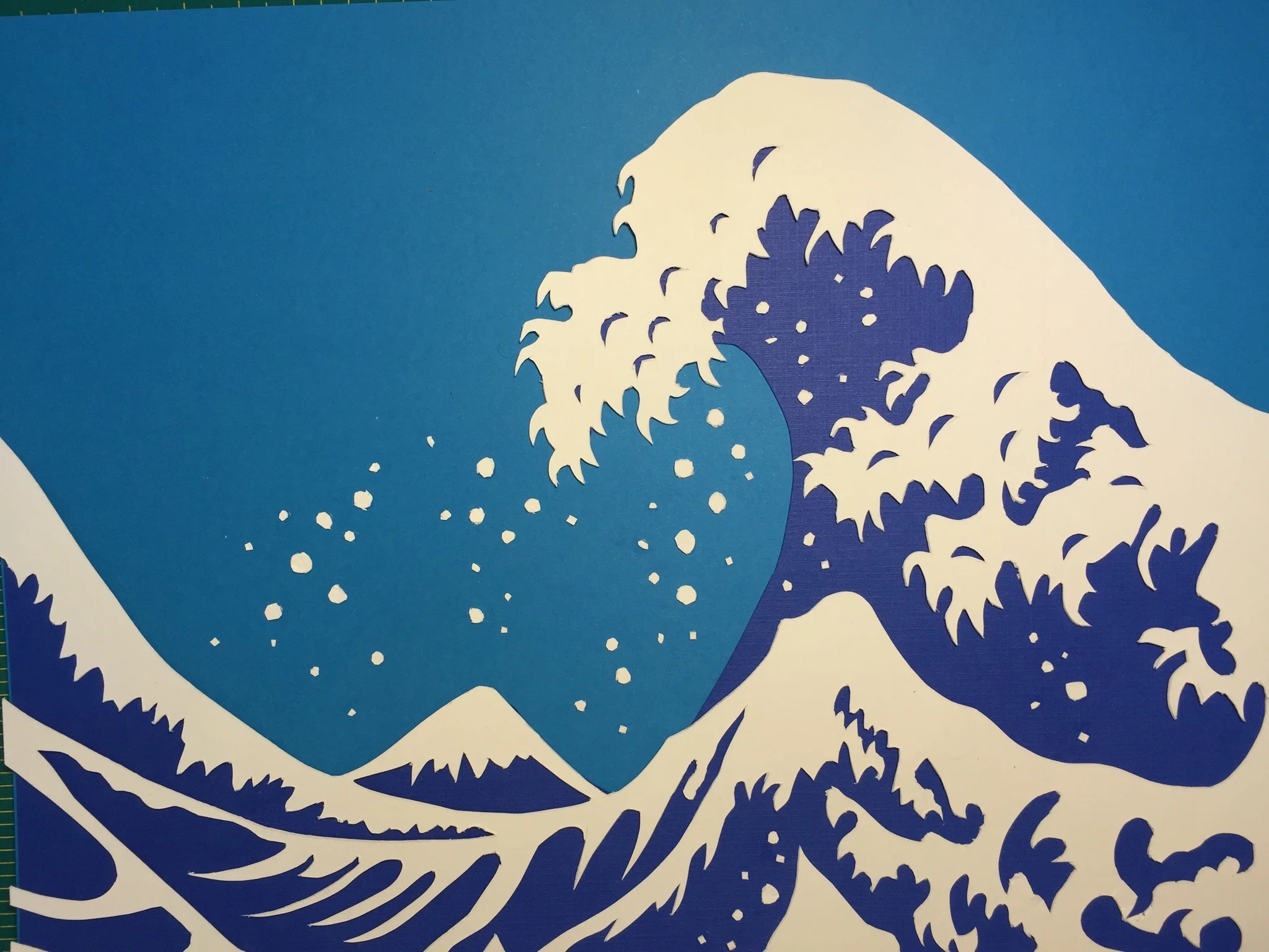 Great Wave, Cut paper  SOLD